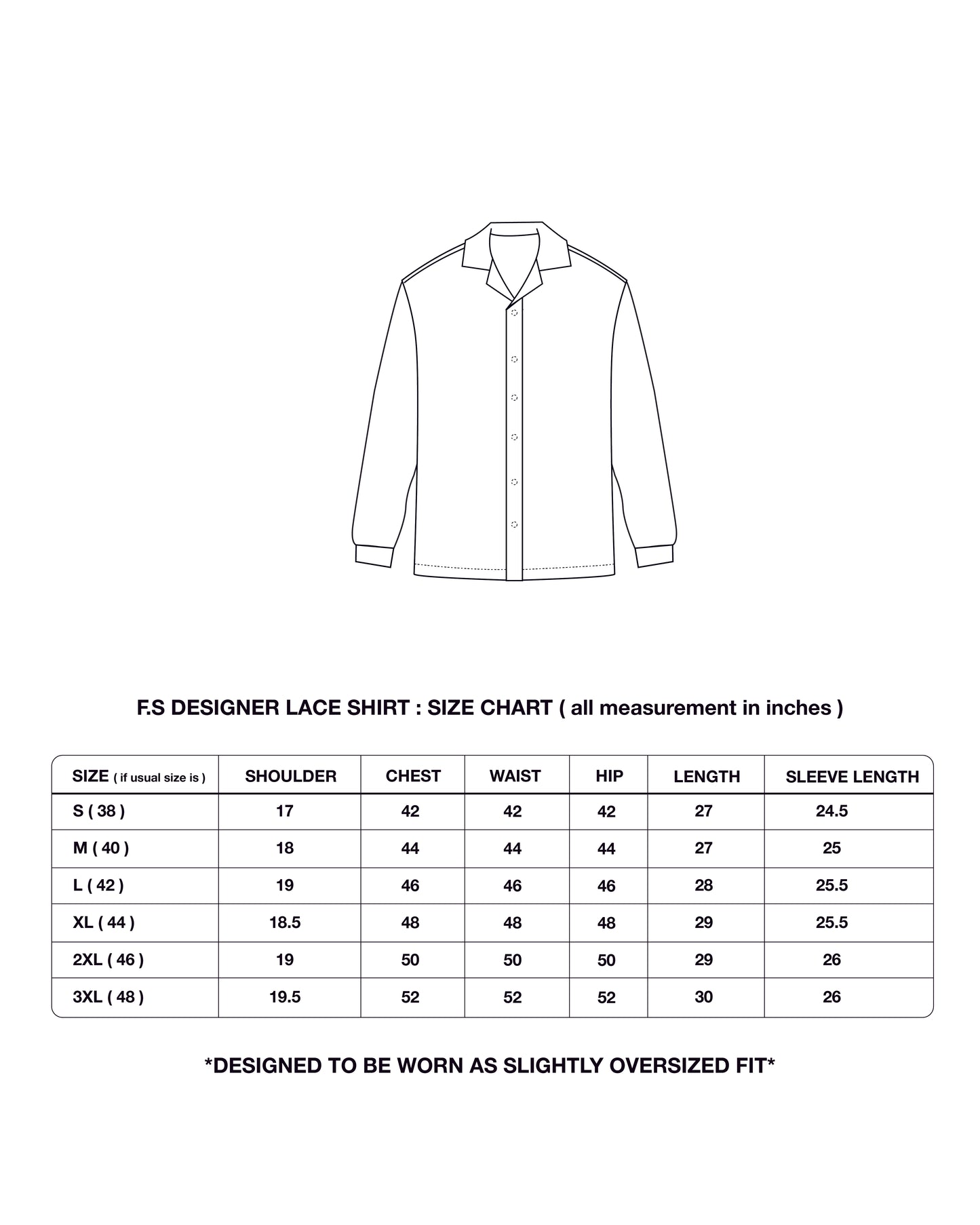 1 OF 3 ARTISAN LACE SHIRT