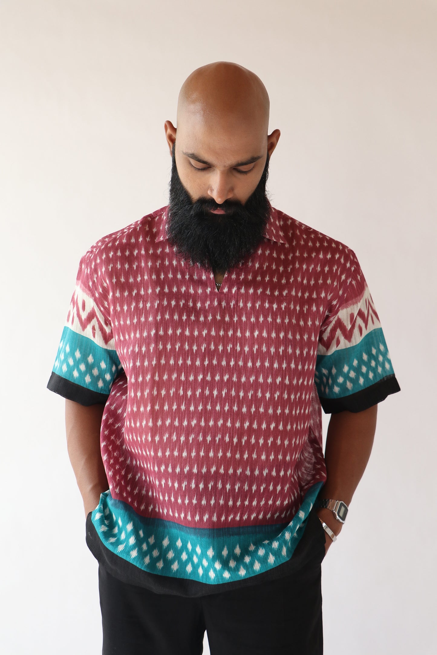 1 OF 3 PATTERN SAREE SHIRT