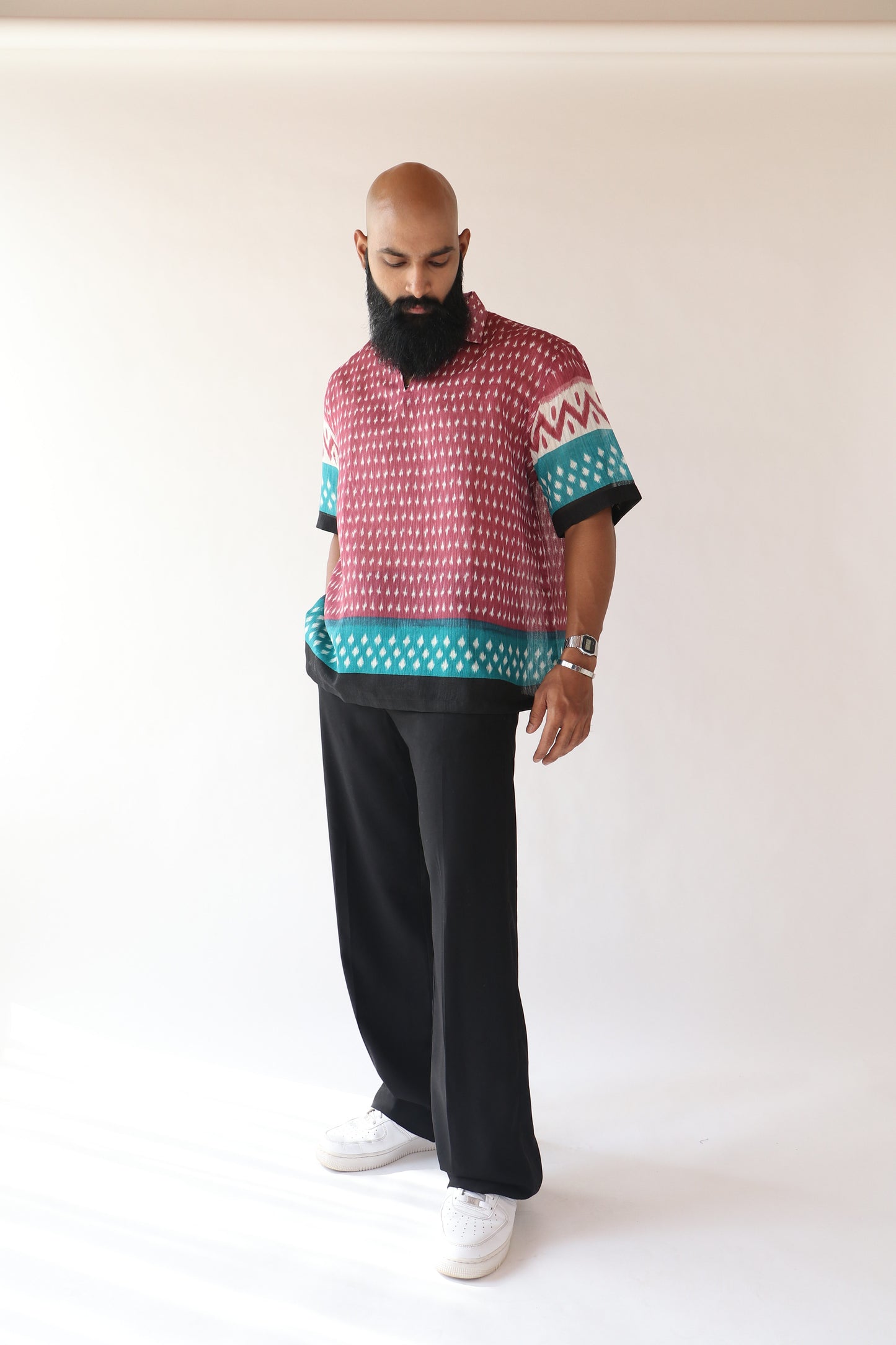 1 OF 3 PATTERN SAREE SHIRT