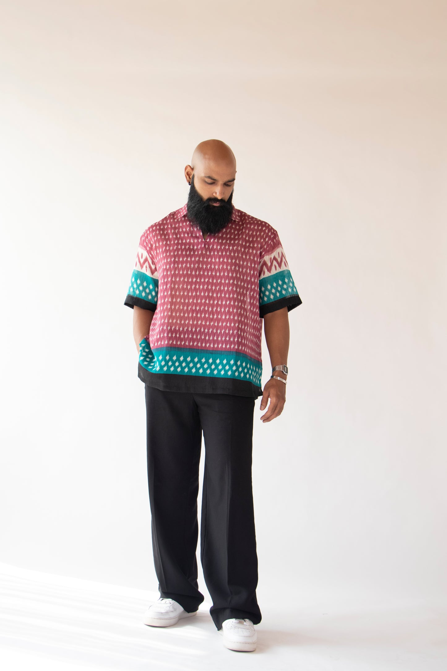 1 OF 3 PATTERN SAREE SHIRT