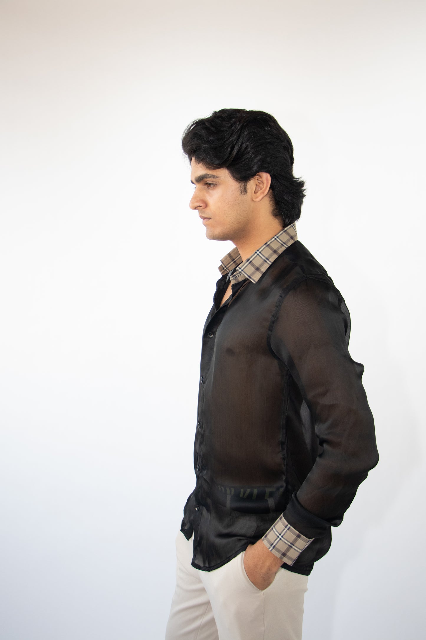 1 OF 10 BLACK BUTTON-DOWN SHIRT