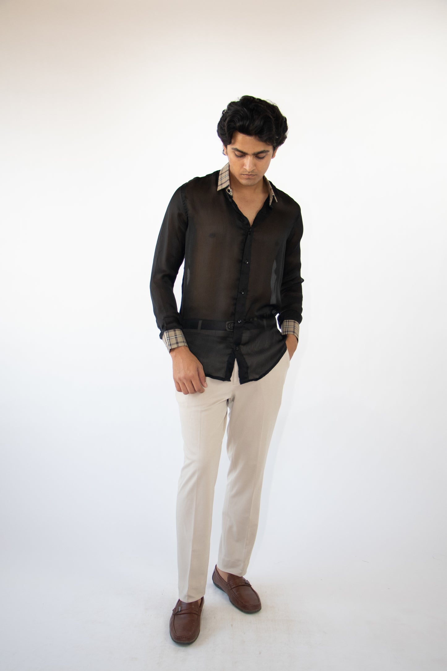 1 OF 10 BLACK BUTTON-DOWN SHIRT