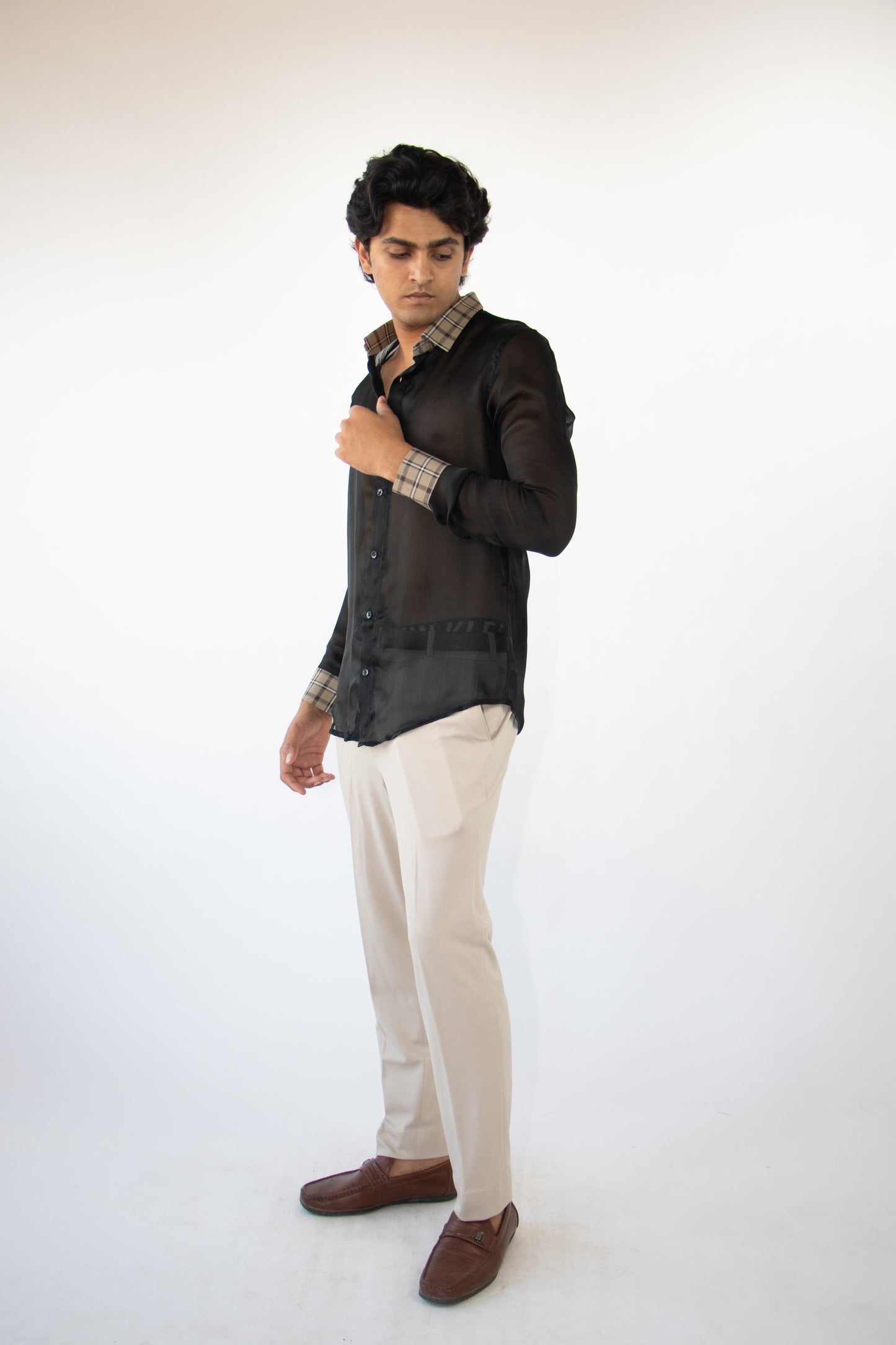 1 OF 10 BLACK BUTTON-DOWN SHIRT