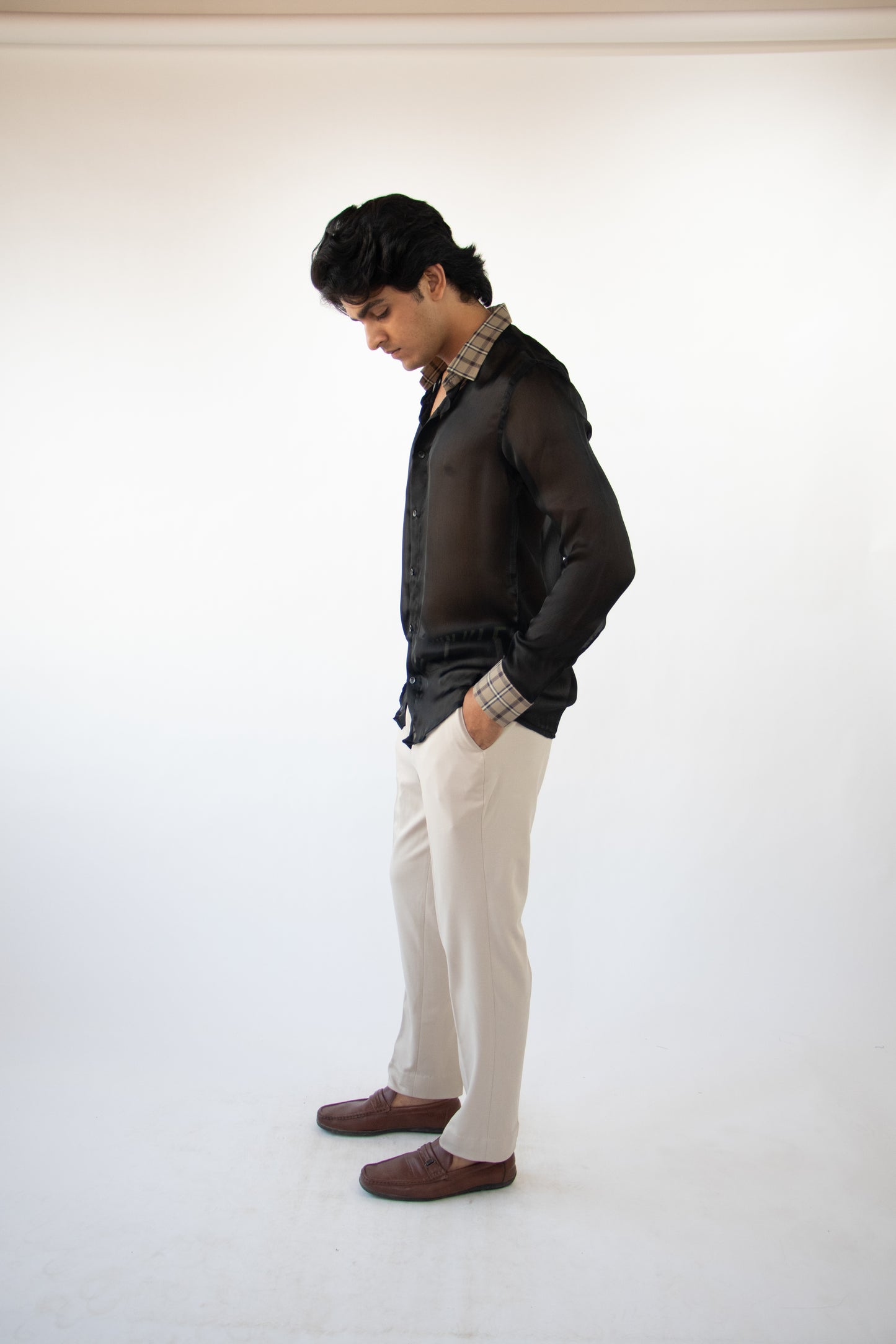 1 OF 10 BLACK BUTTON-DOWN SHIRT
