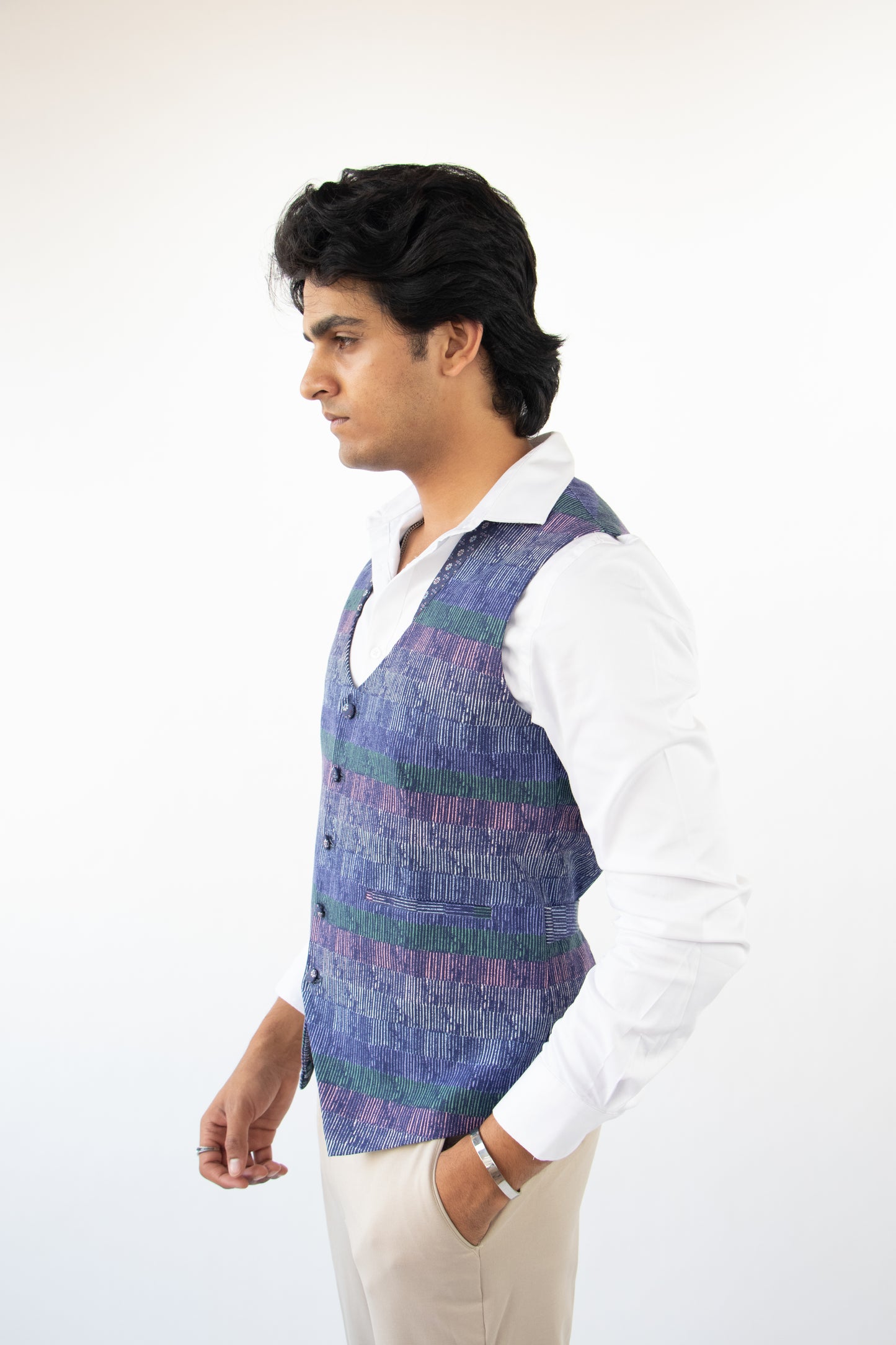 1 OF 10 ABSTRACT PRINT DESIGNER VEST