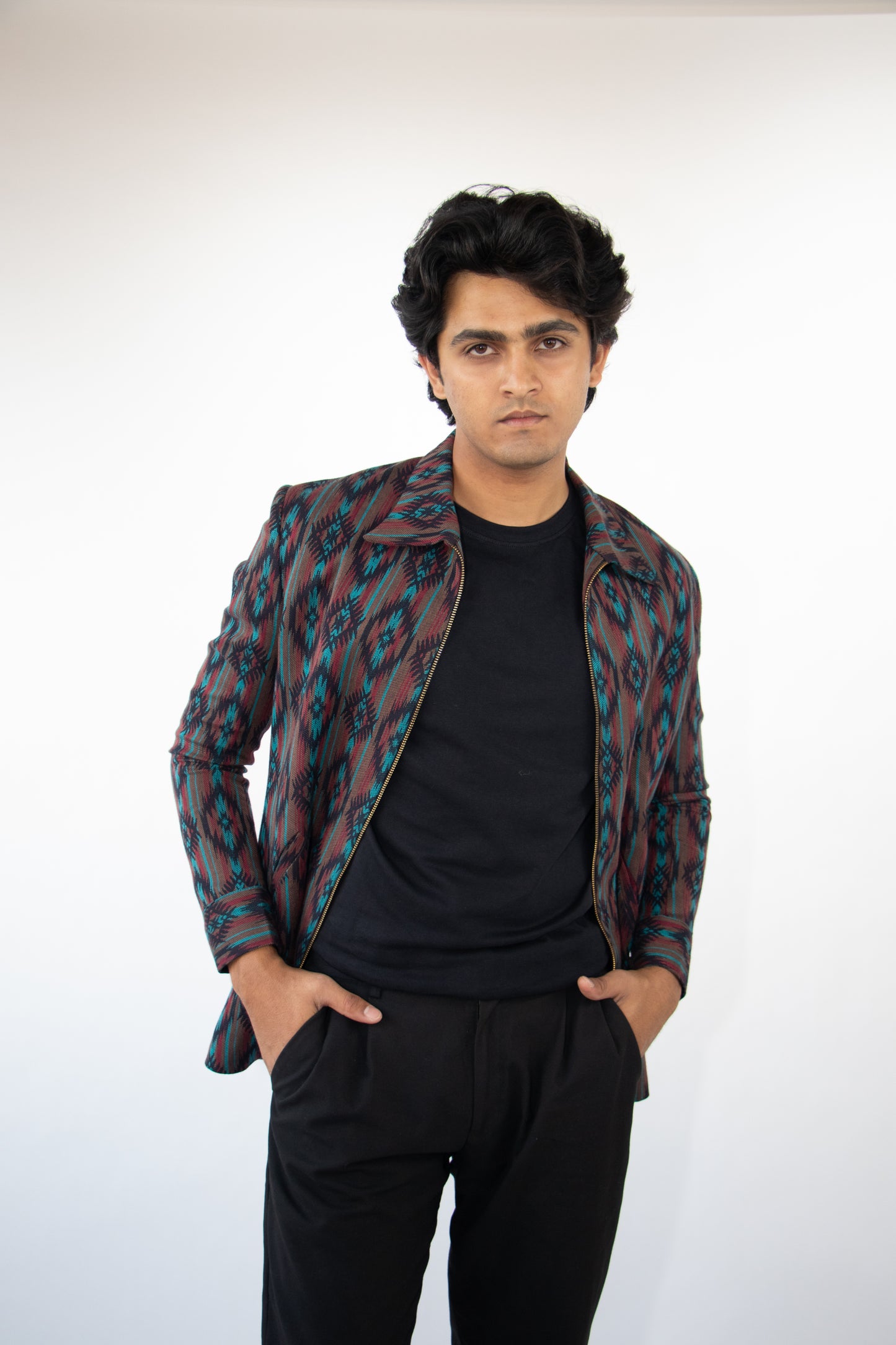 1 OF 3 JACQUARD BLANKET OVERCOAT
