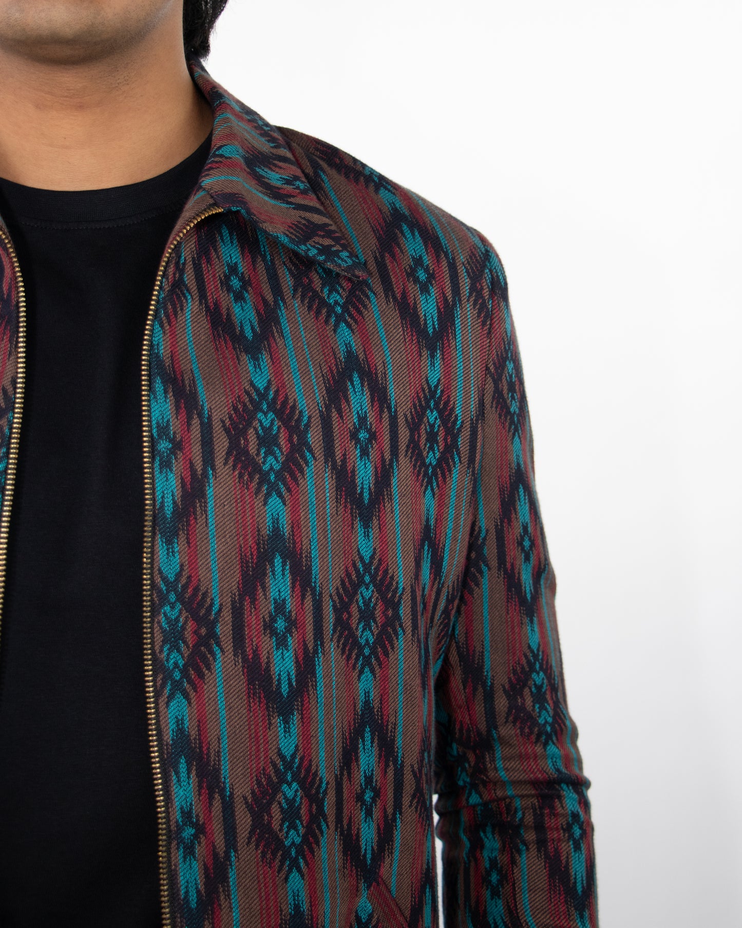 1 OF 3 JACQUARD BLANKET OVERCOAT