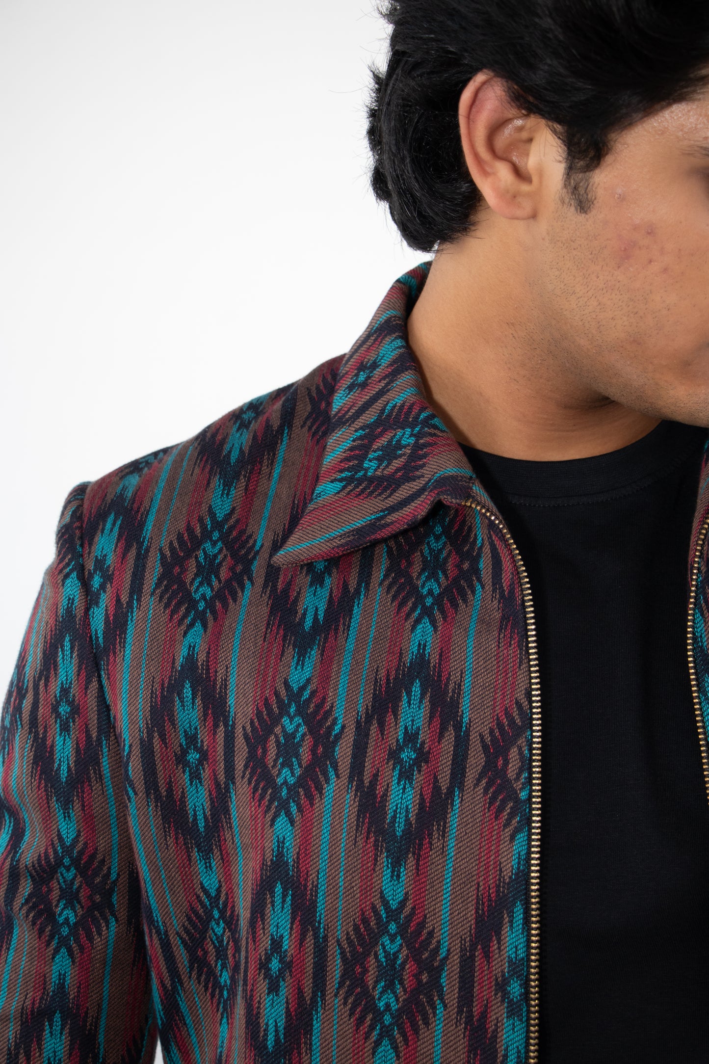 1 OF 3 JACQUARD BLANKET OVERCOAT