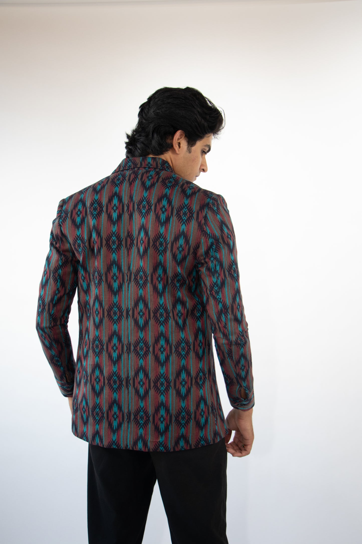 1 OF 3 JACQUARD BLANKET OVERCOAT