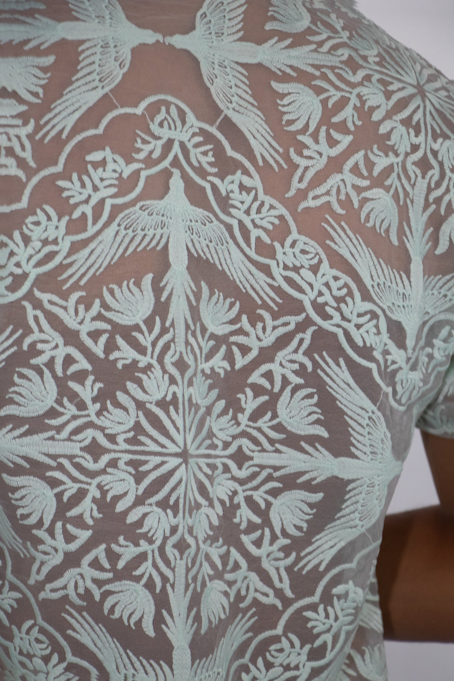 1 OF 3 BIRDS OF PARADISE EMBROIDERY SHIRT