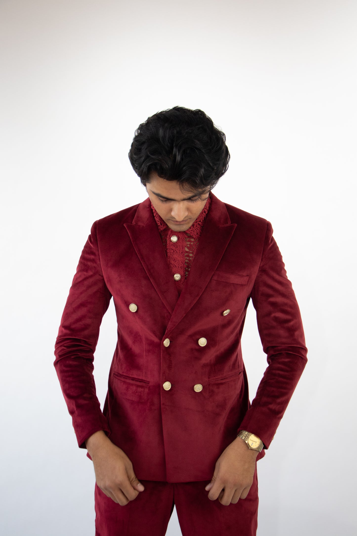 1 OF 1 RED VELVET SUIT