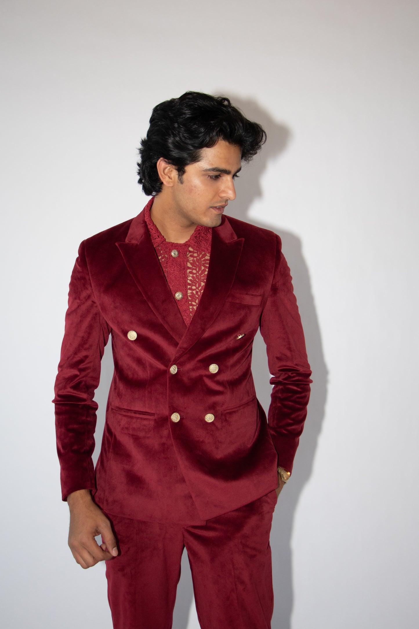 1 OF 1 RED VELVET SUIT