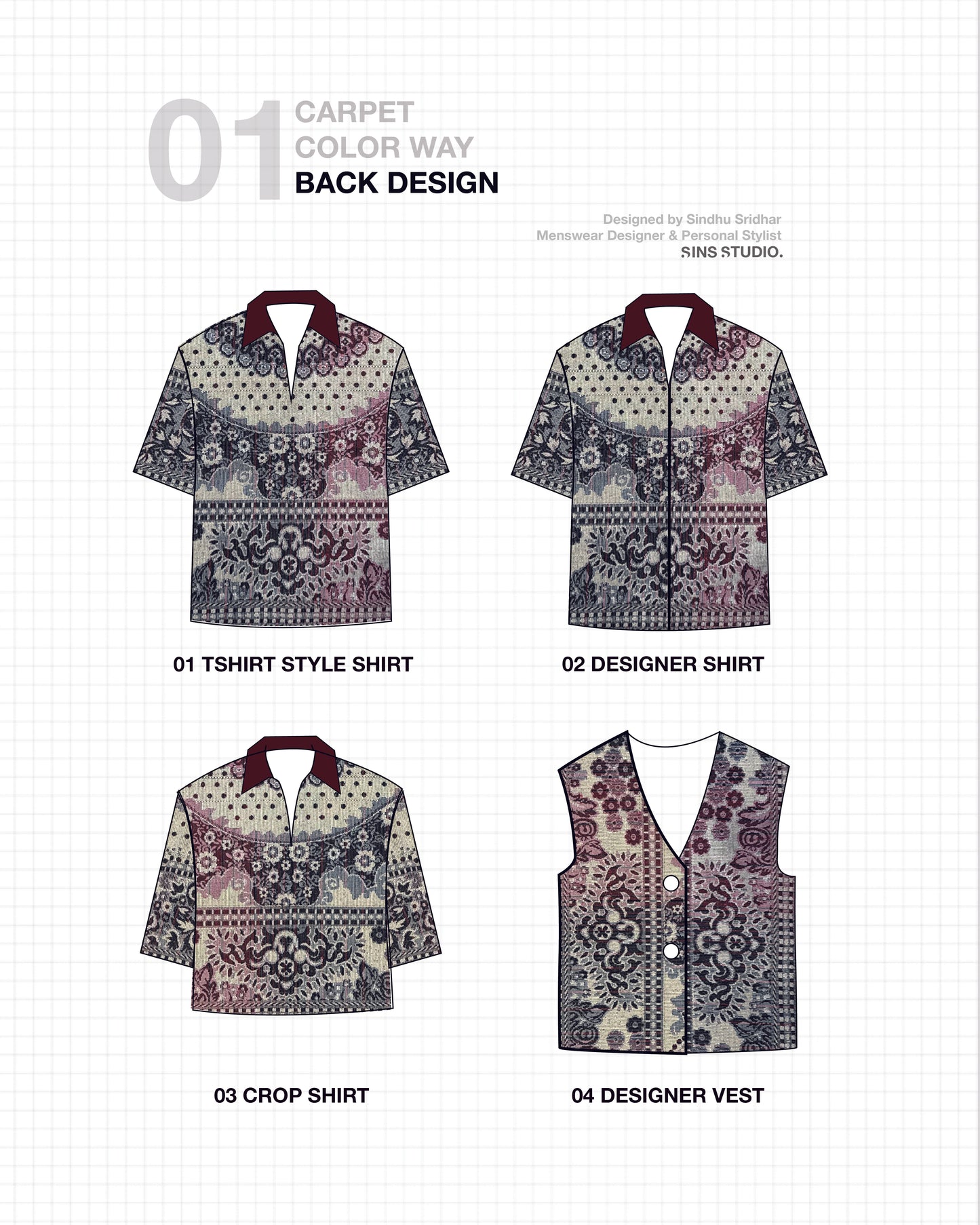 CARPET SHIRT — WINE