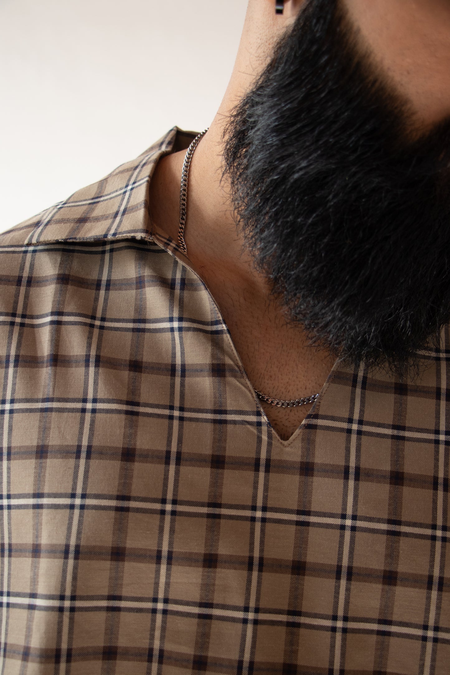 1 OF 10 UPCYCLED CHECKERED CROP SHIRT