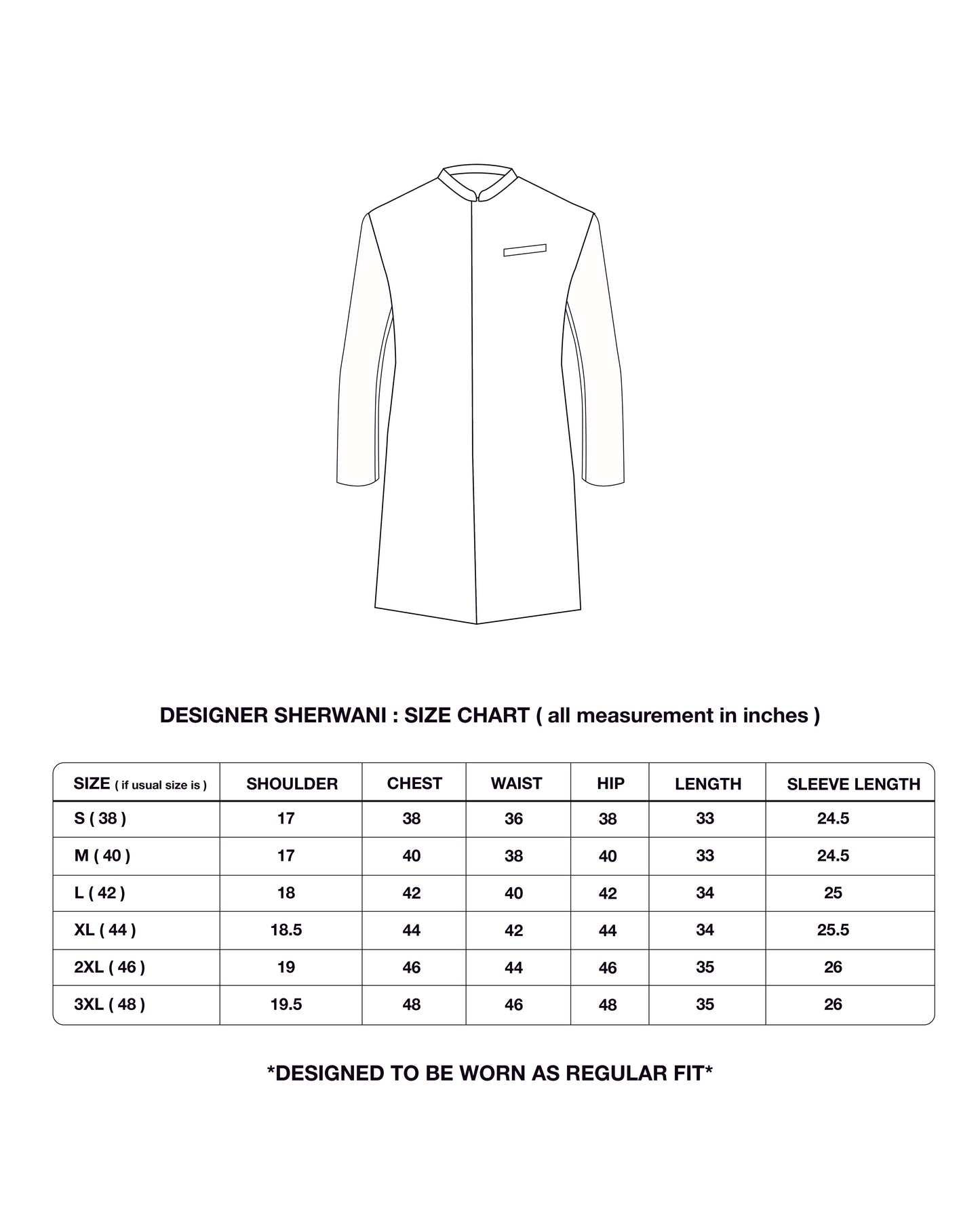 1 OF 3 THE ARTISAN DRAPE SHERWANI
