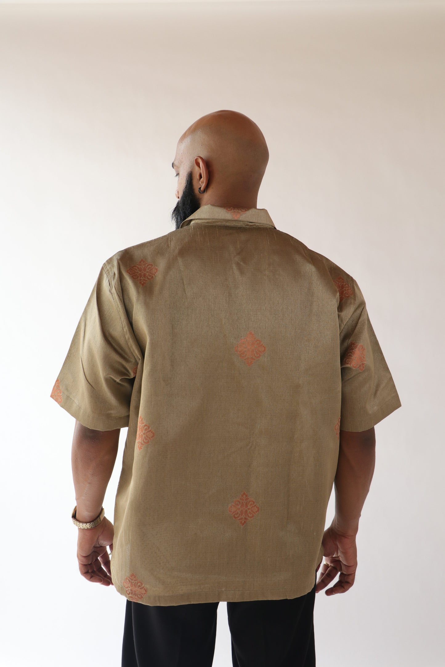 1 OF 3 ROYAL GOLD SAREE SHIRT