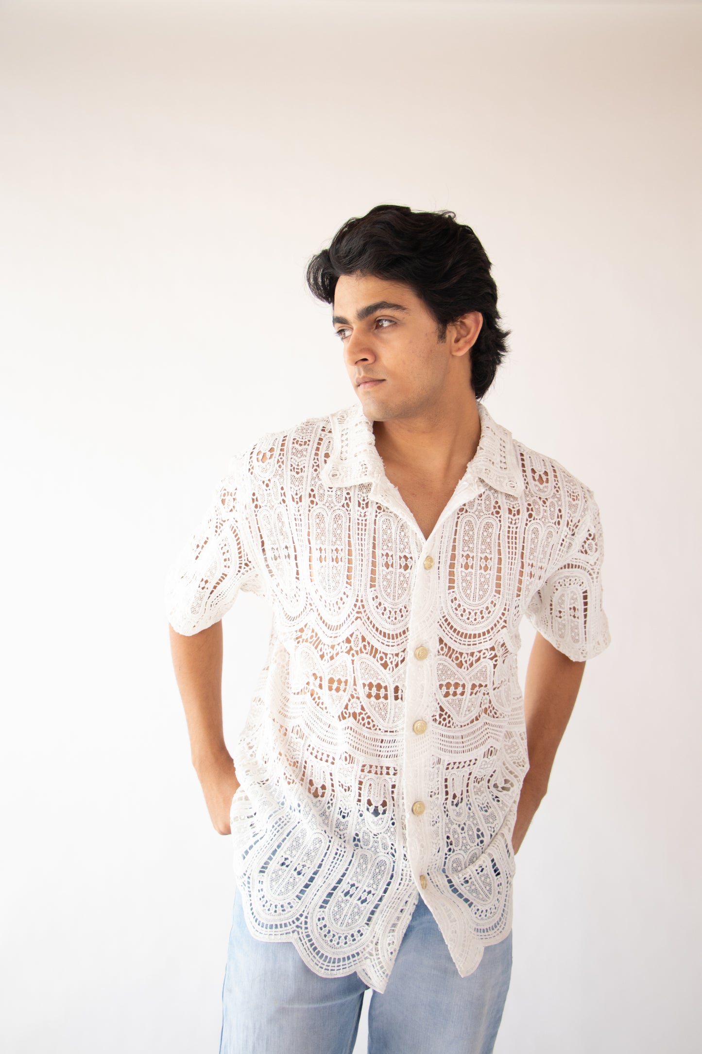 1 OF 5 DESIGNER LACE SHIRT