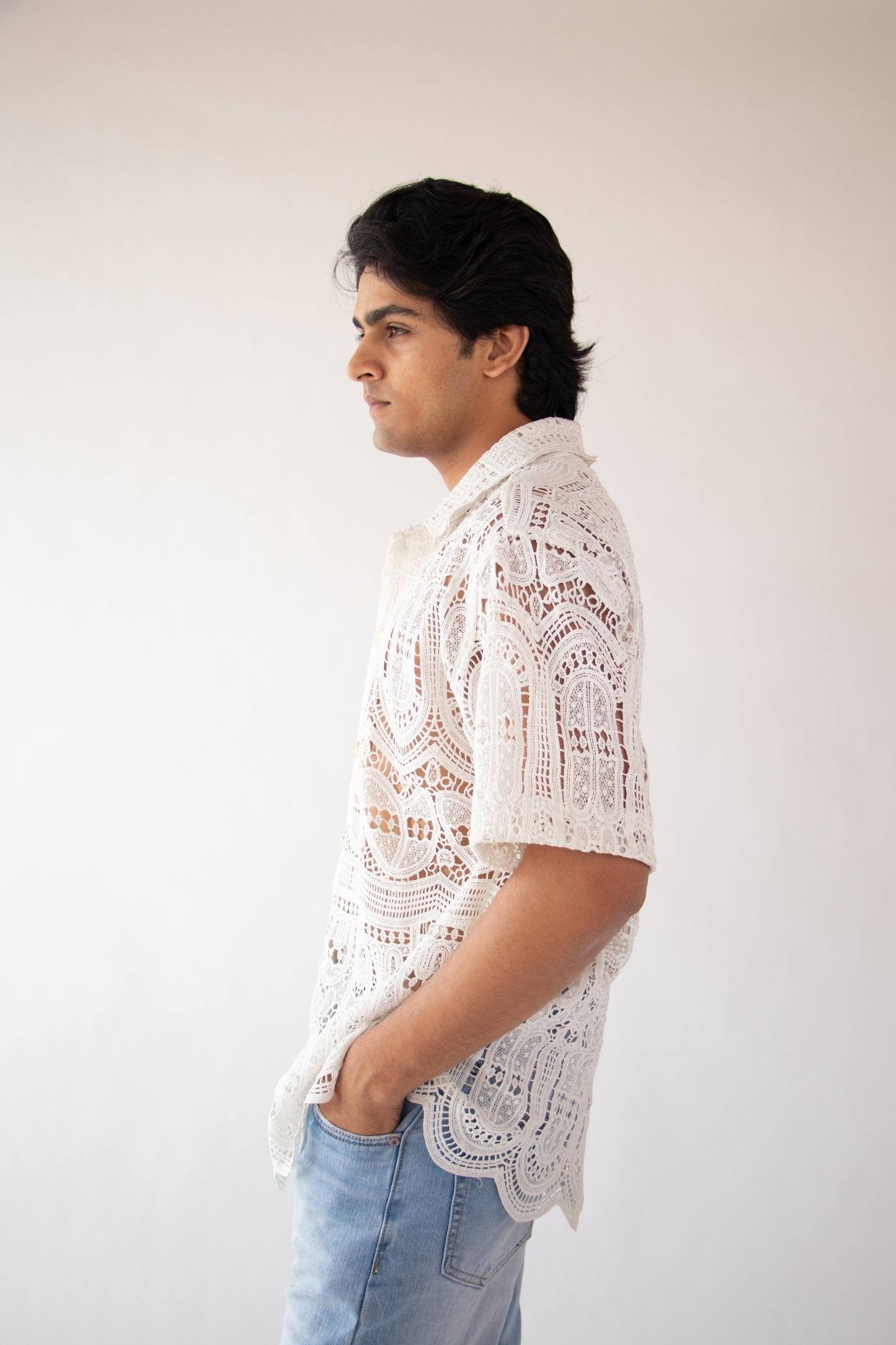 1 OF 5 DESIGNER LACE SHIRT