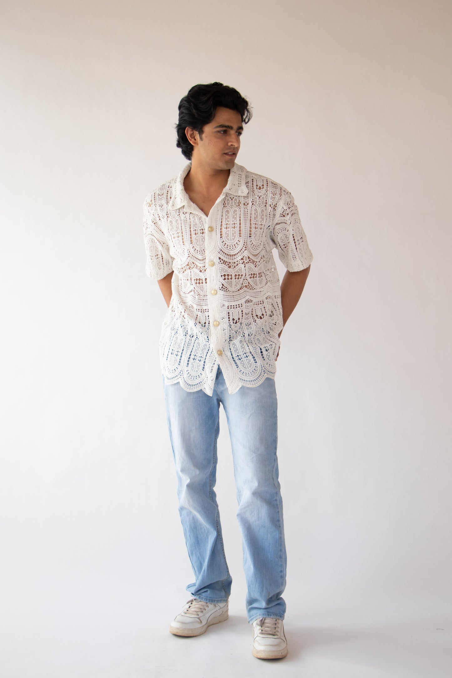 1 OF 5 DESIGNER LACE SHIRT