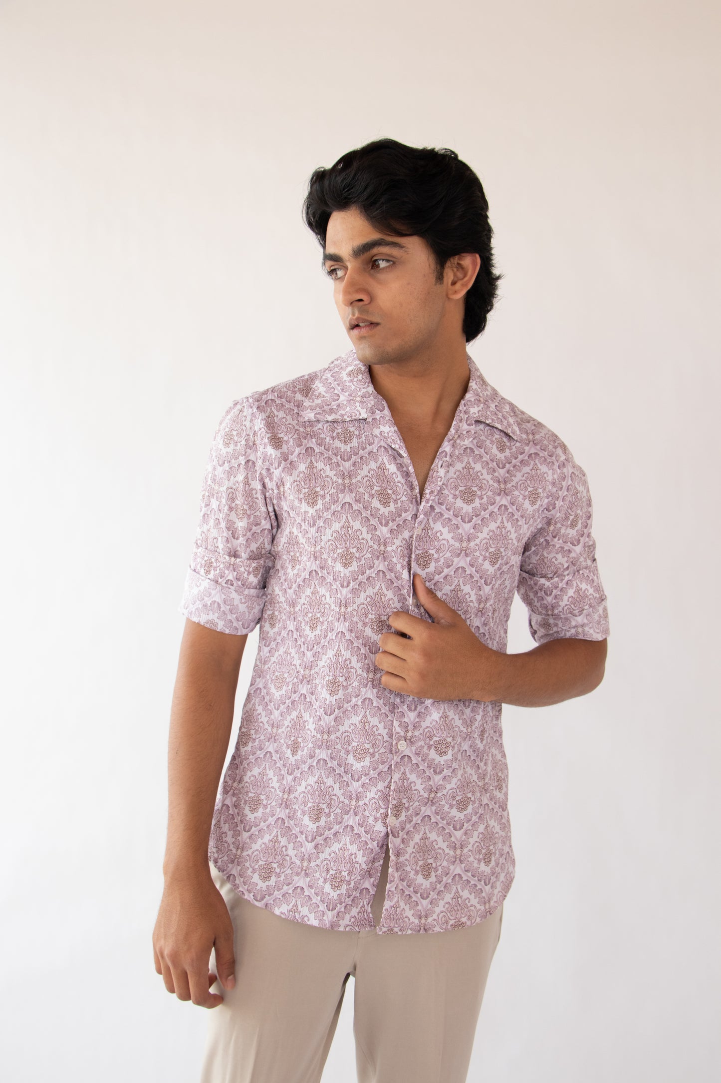 1 OF 10 IVORY TEXTURED SHIRT