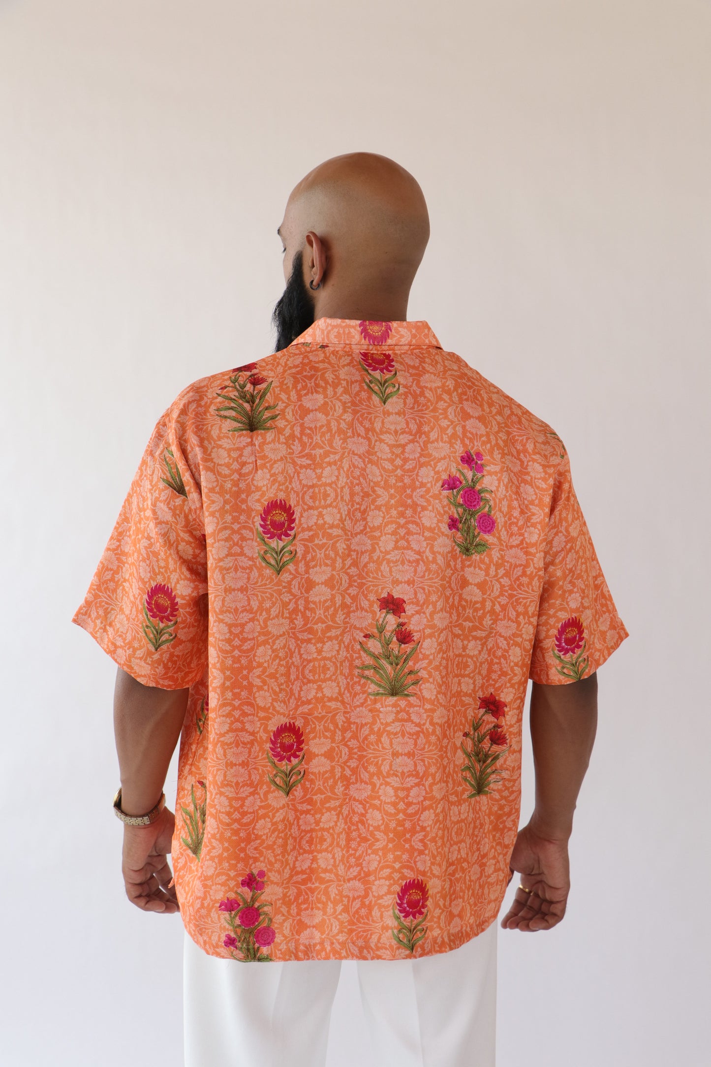 1 OF 3 SUNSET FLORAL SAREE SHIRT