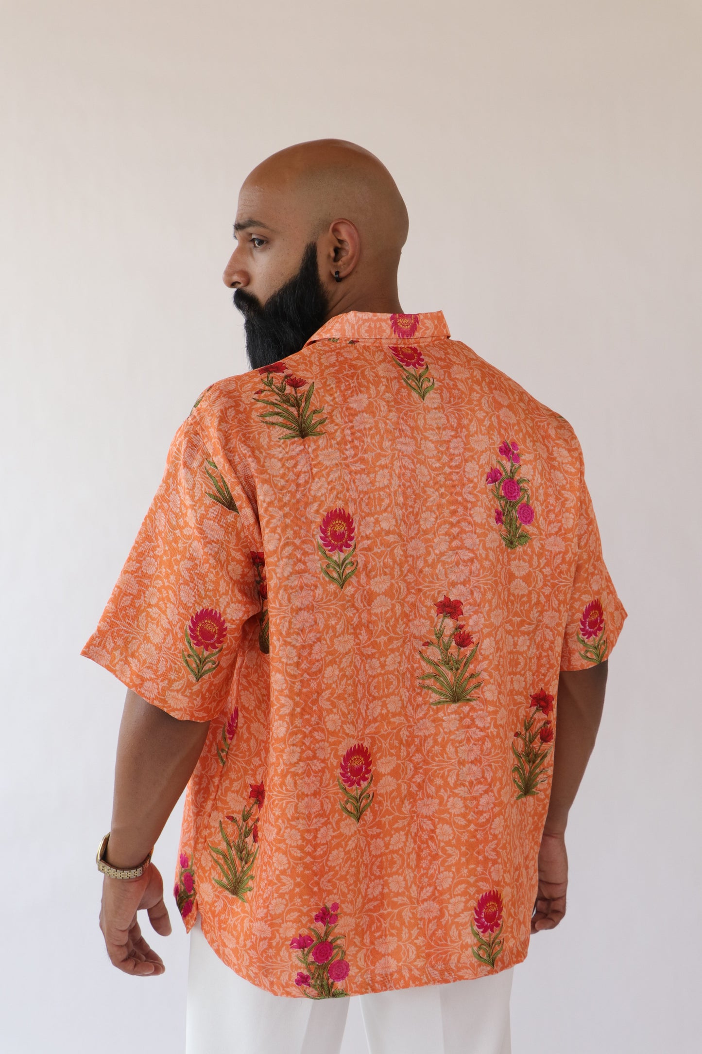 1 OF 3 SUNSET FLORAL SAREE SHIRT