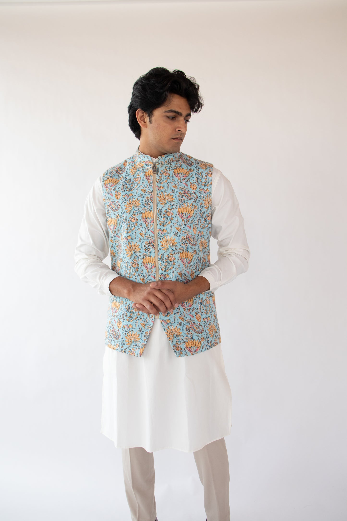 1 OF 2 EXOTIC FLORAL WAIST COAT