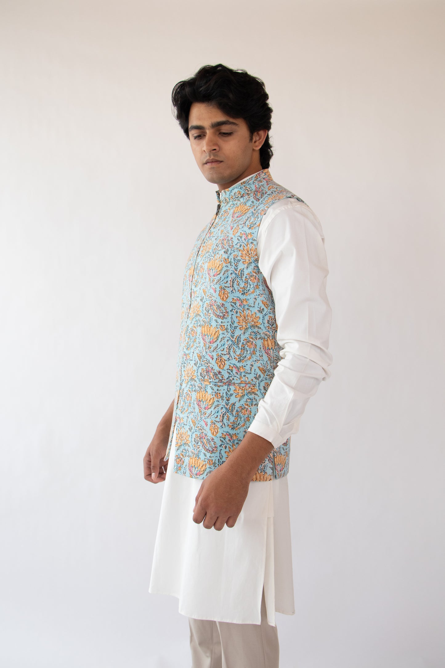 1 OF 2 EXOTIC FLORAL WAIST COAT