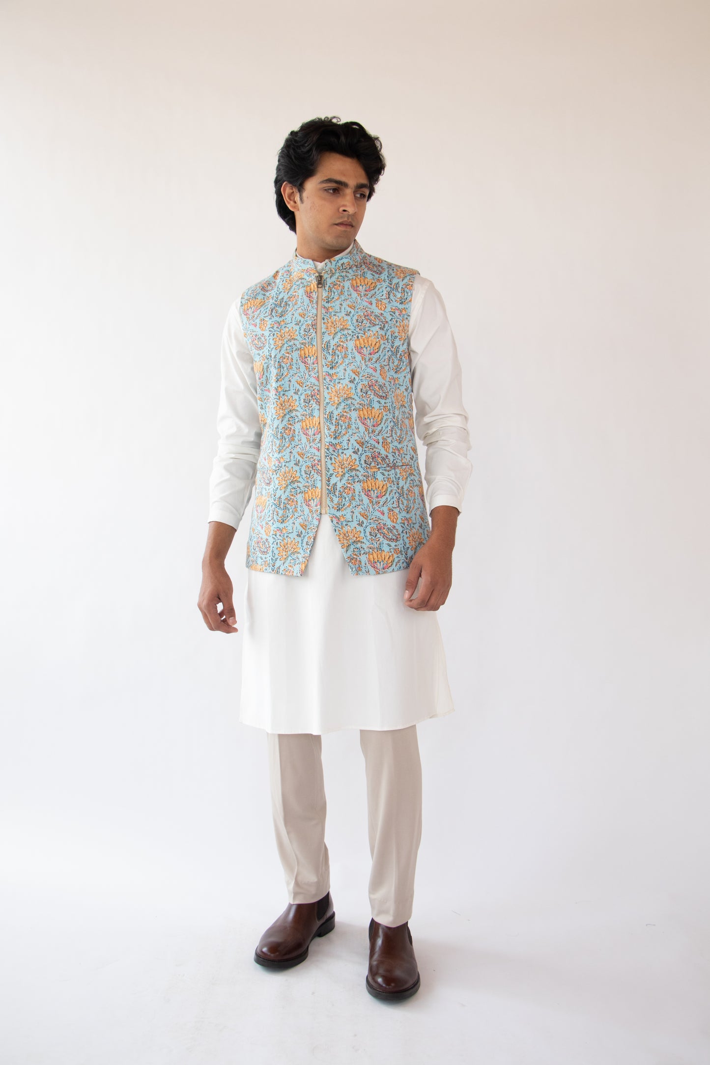 1 OF 2 EXOTIC FLORAL WAIST COAT