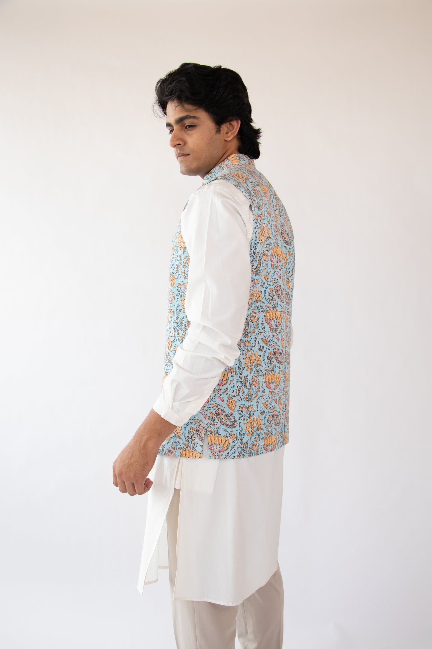 1 OF 2 EXOTIC FLORAL WAIST COAT