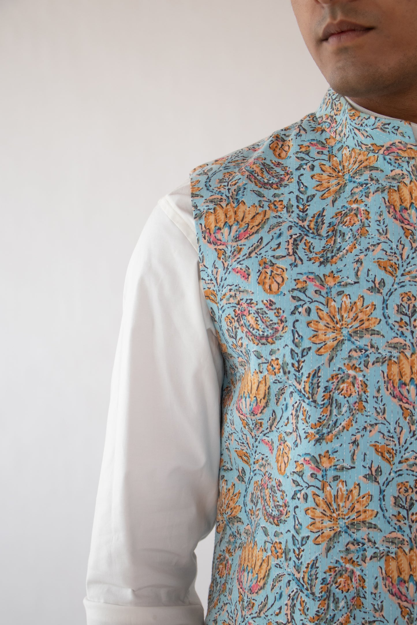 1 OF 2 EXOTIC FLORAL WAIST COAT