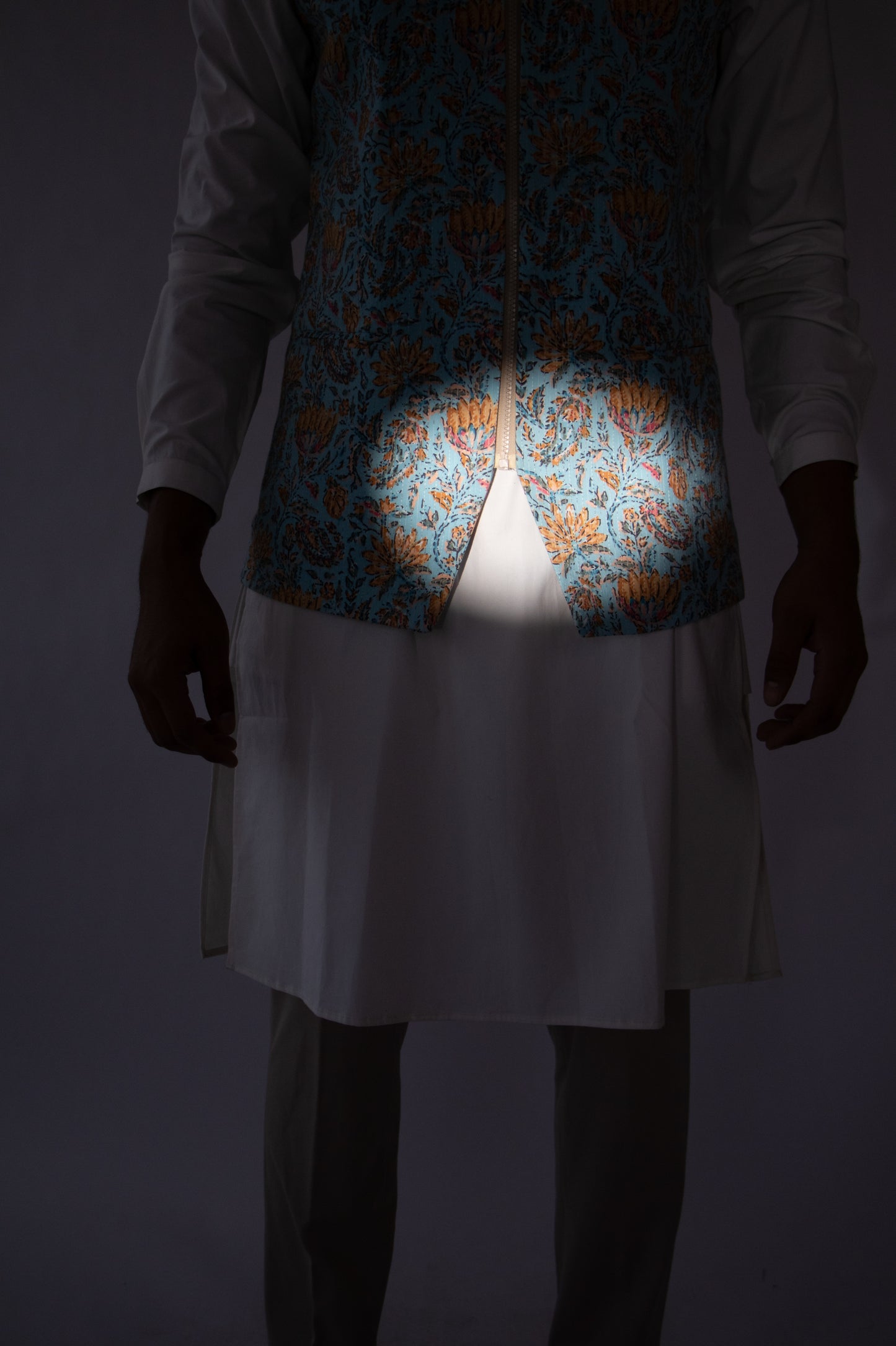 1 OF 2 EXOTIC FLORAL WAIST COAT