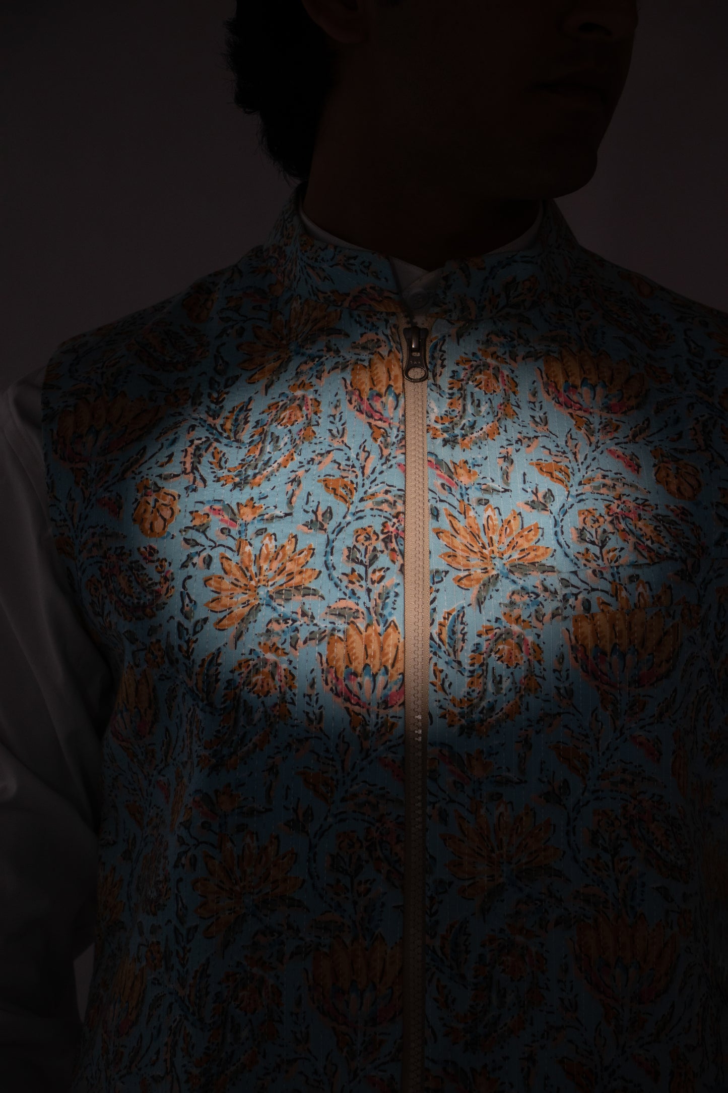 1 OF 2 EXOTIC FLORAL WAIST COAT