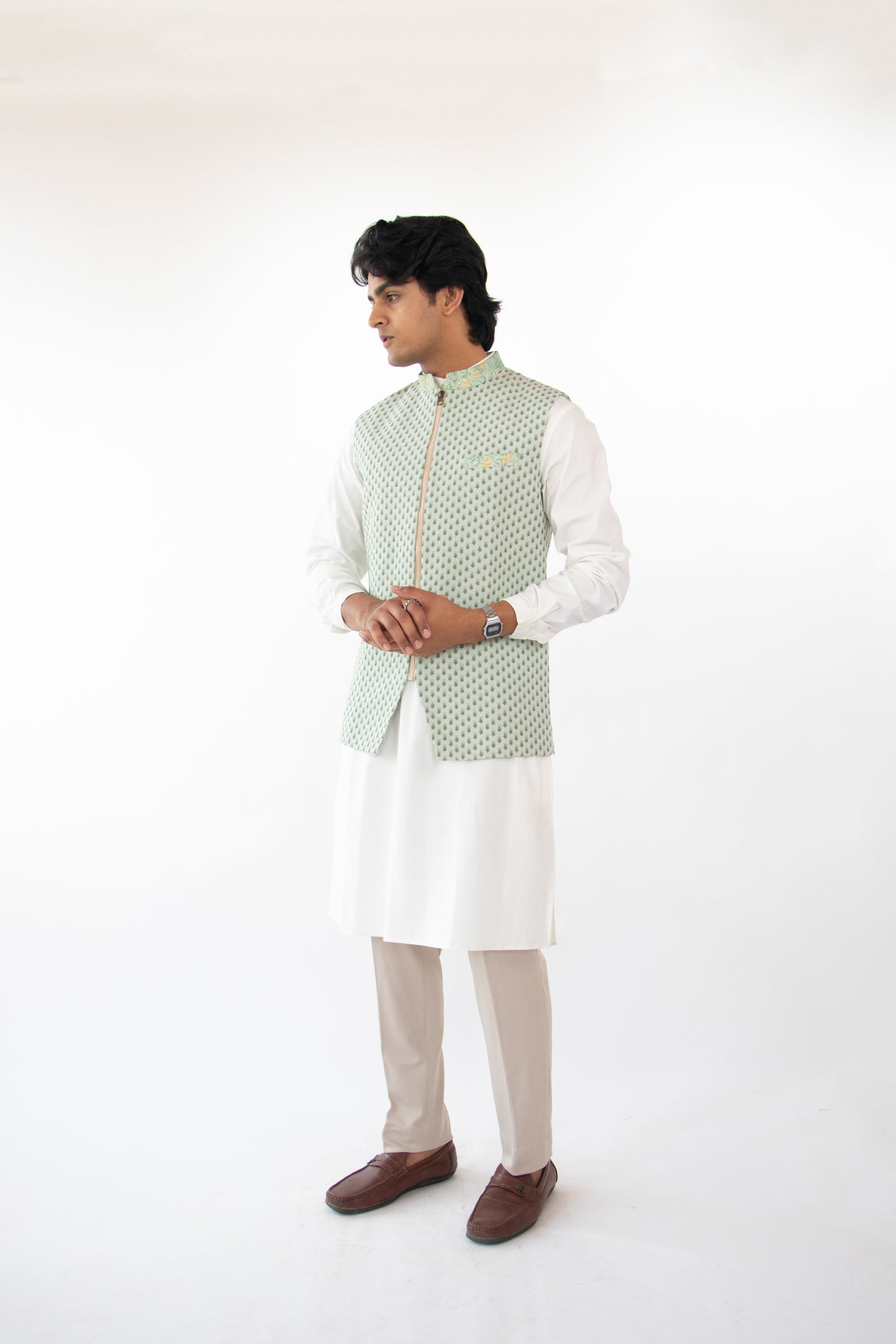 1 OF 1 MINT GREEN DESIGNER WAIST COAT