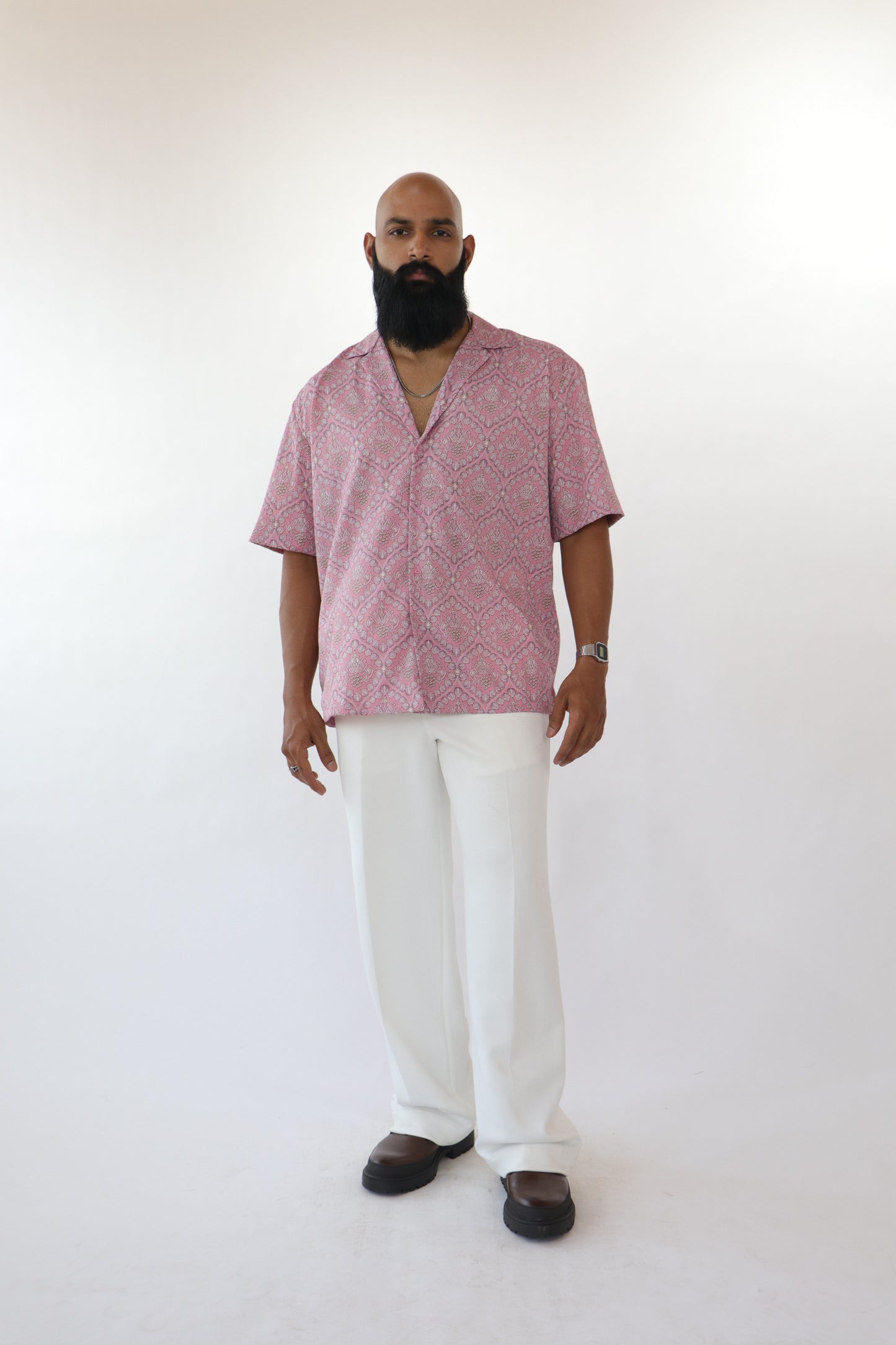 1 OF 10 CRUSHED SALMON TEXTURED SHIRT