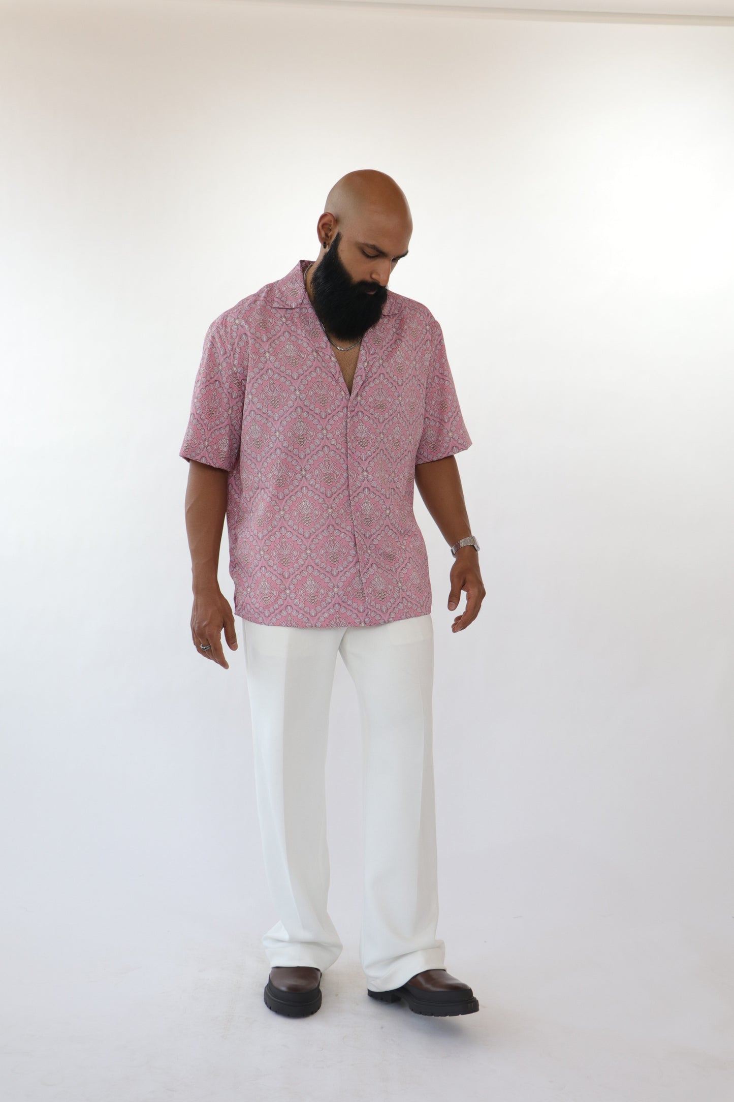 1 OF 10 CRUSHED SALMON TEXTURED SHIRT