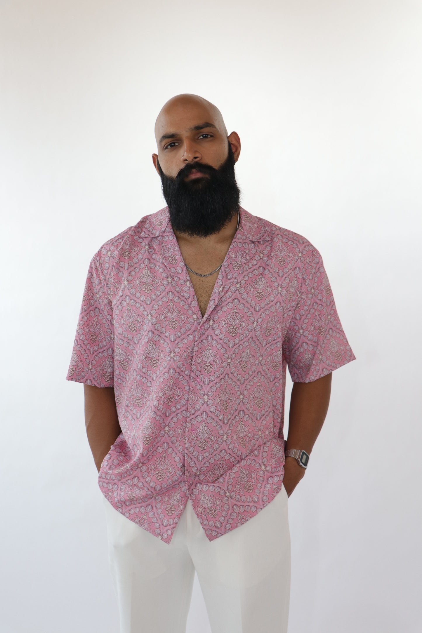 1 OF 10 CRUSHED SALMON TEXTURED SHIRT