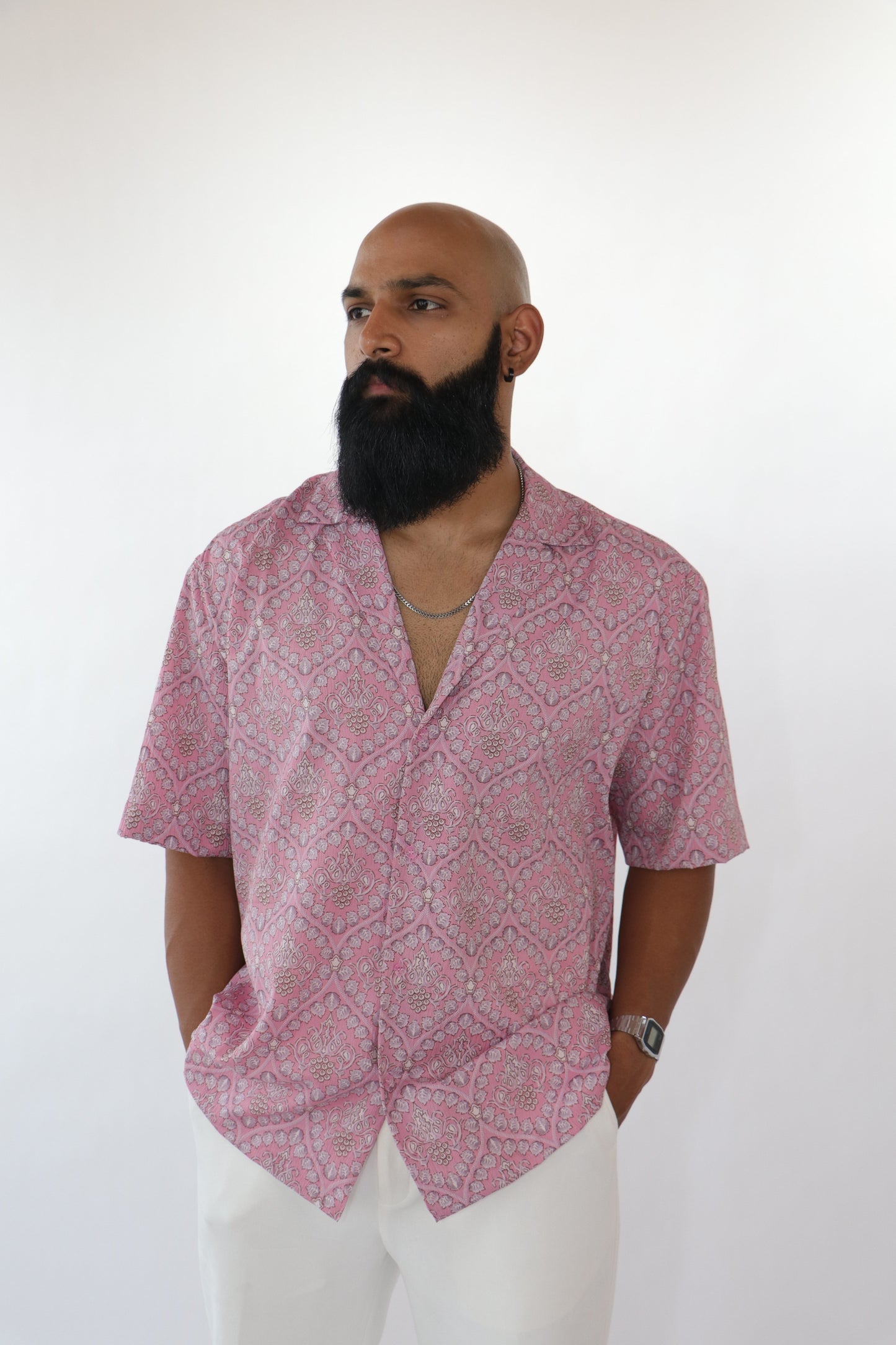 1 OF 10 CRUSHED SALMON TEXTURED SHIRT