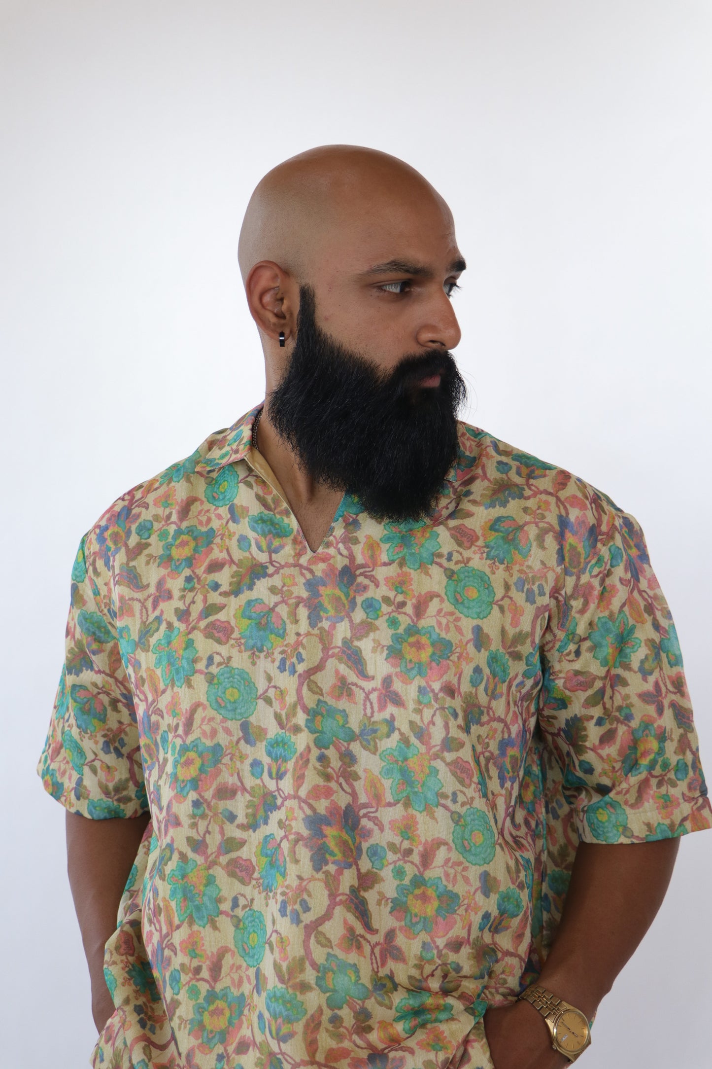 1 OF 3  INDIAN SUMMER SAREE SHIRT