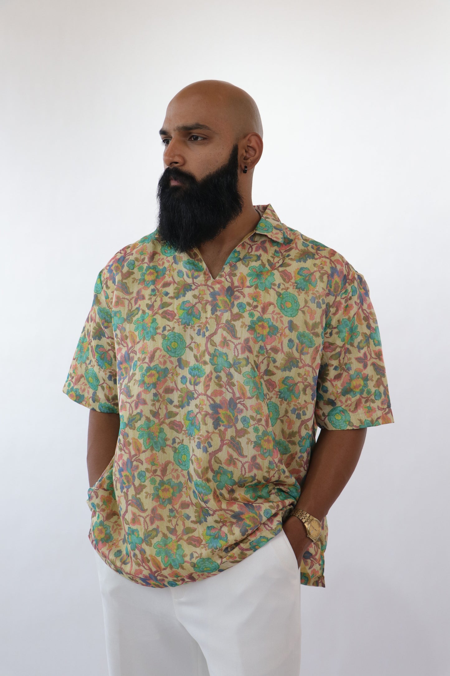 1 OF 3  INDIAN SUMMER SAREE SHIRT