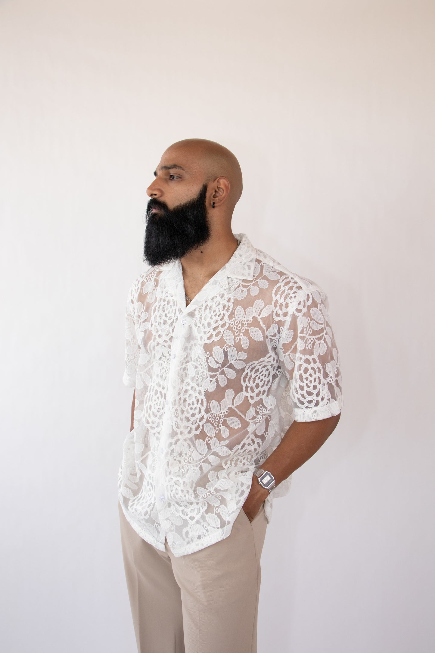 1 OF 3 WHITE CURTAIN SHIRT