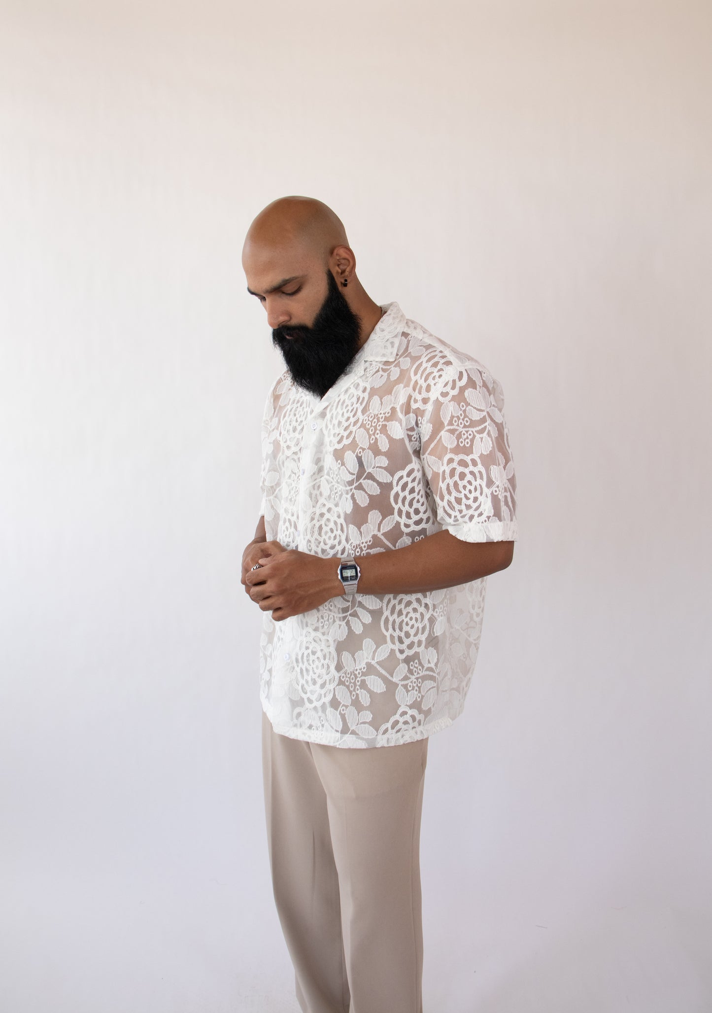 1 OF 3 WHITE CURTAIN SHIRT