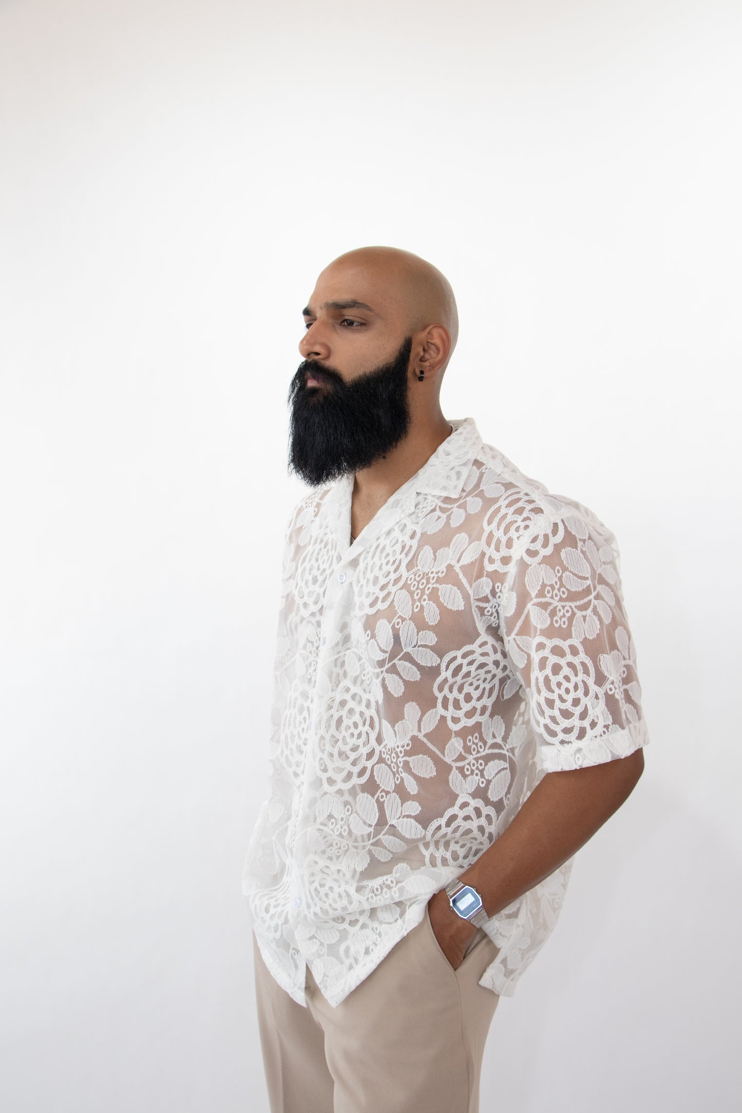 1 OF 3 WHITE CURTAIN SHIRT
