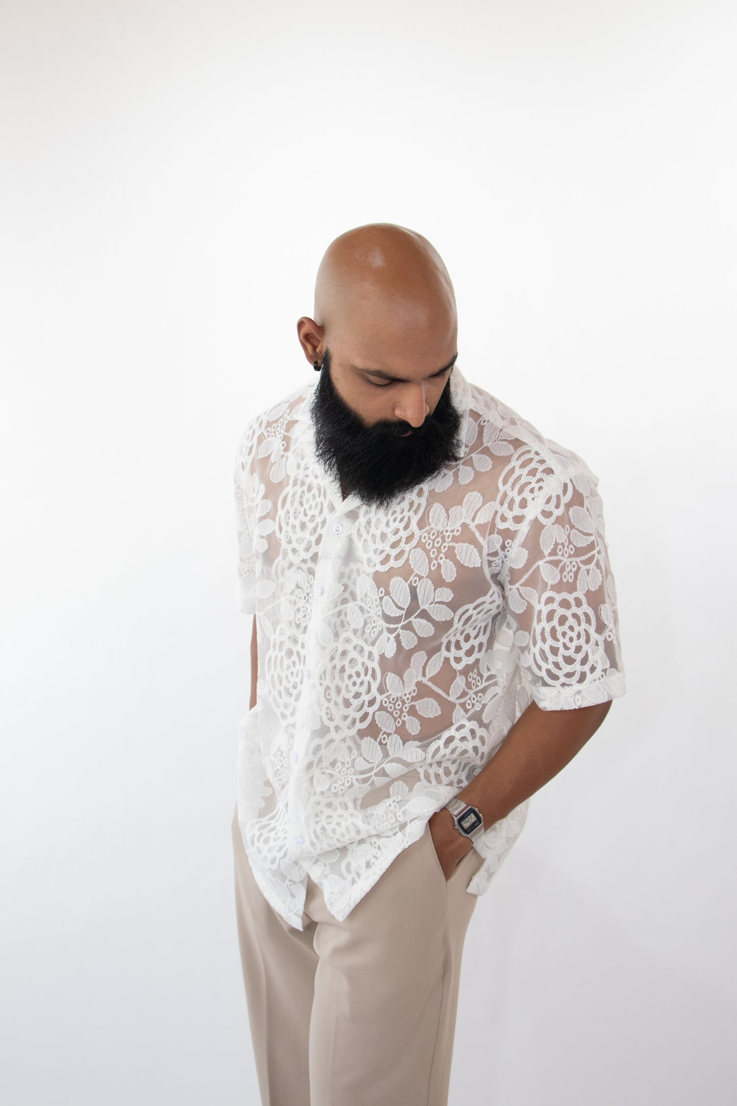 1 OF 3 WHITE CURTAIN SHIRT