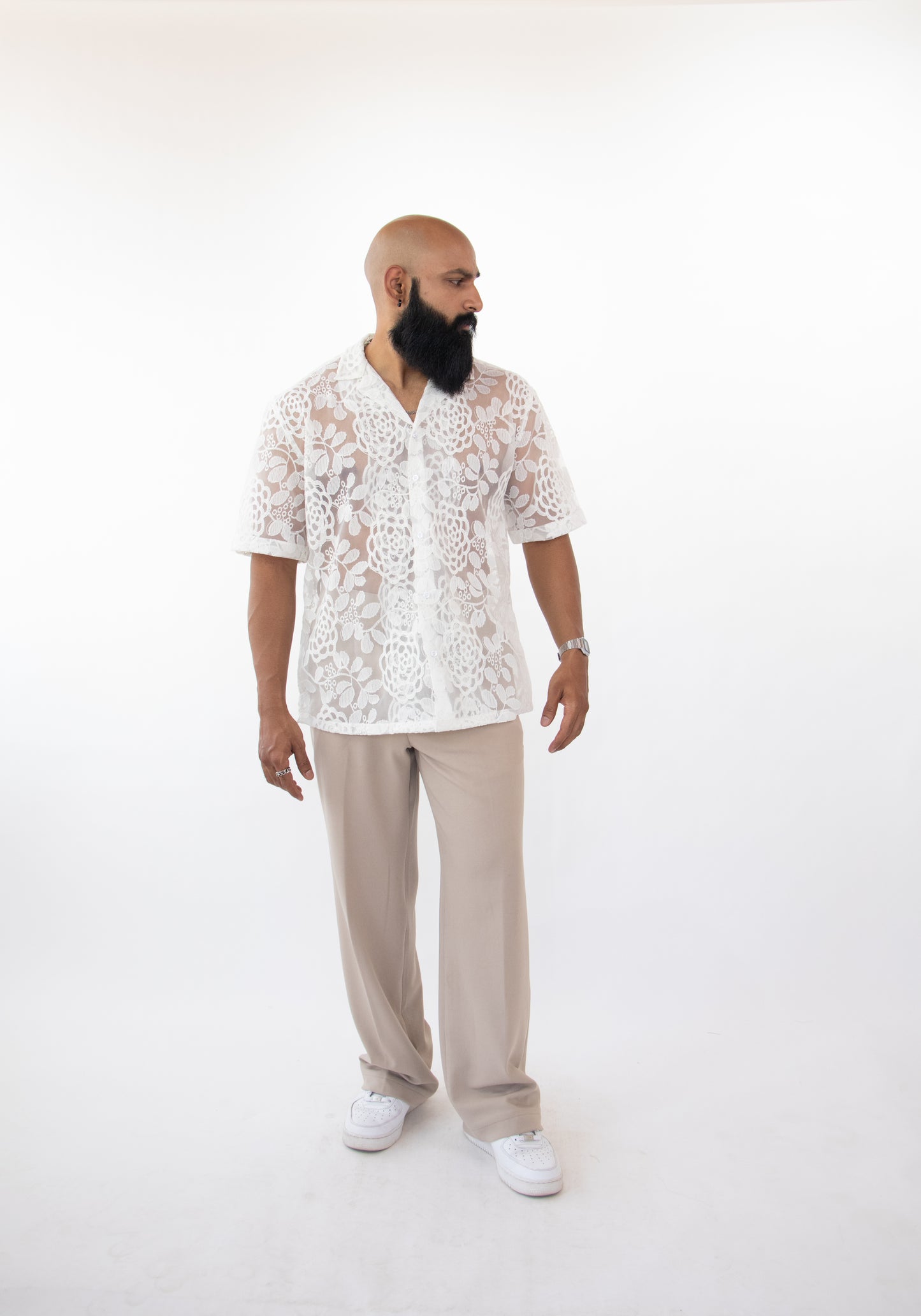 1 OF 3 WHITE CURTAIN SHIRT