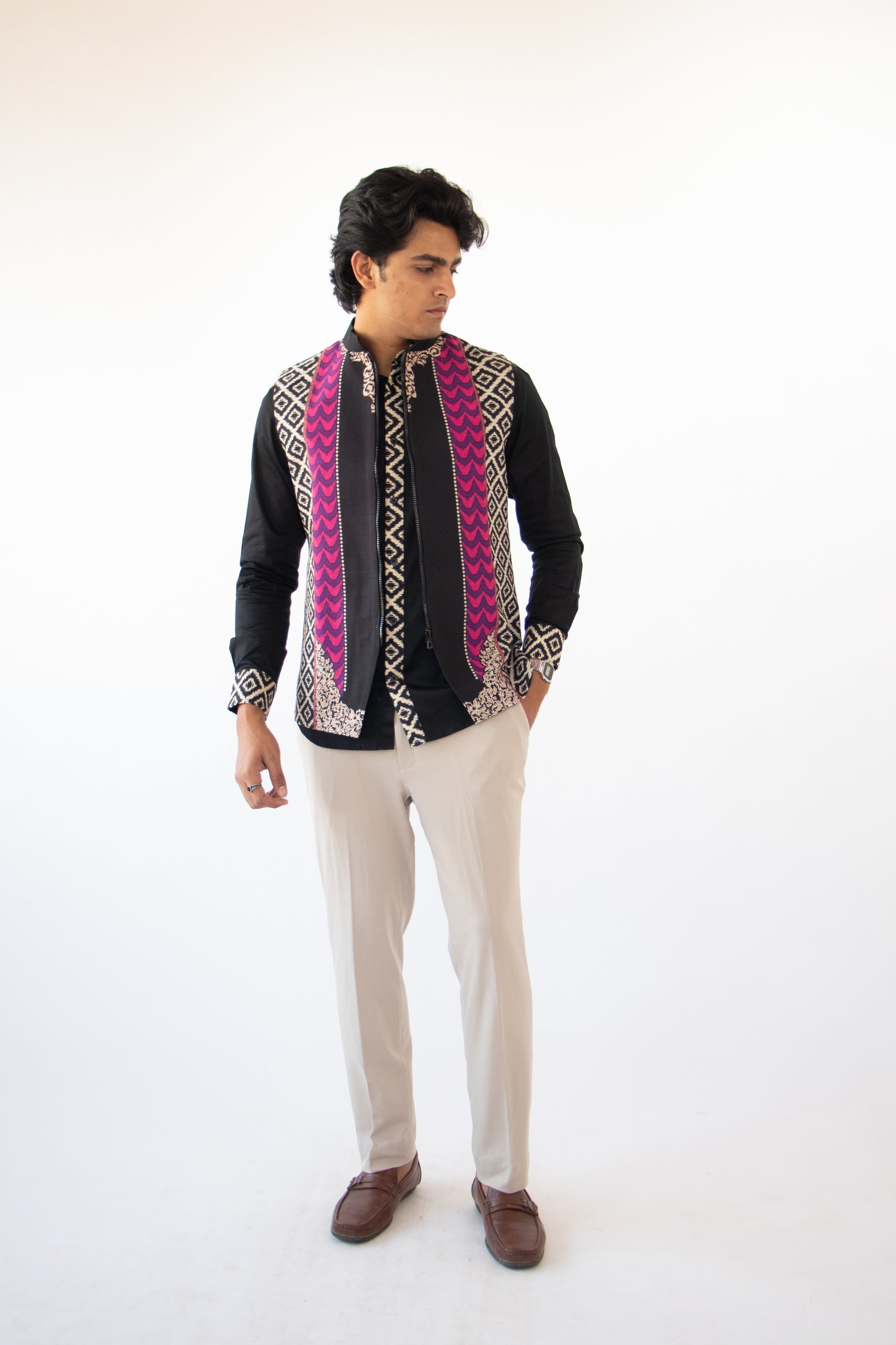 1 OF 10 PATTERNED DESIGNER WAISTCOAT