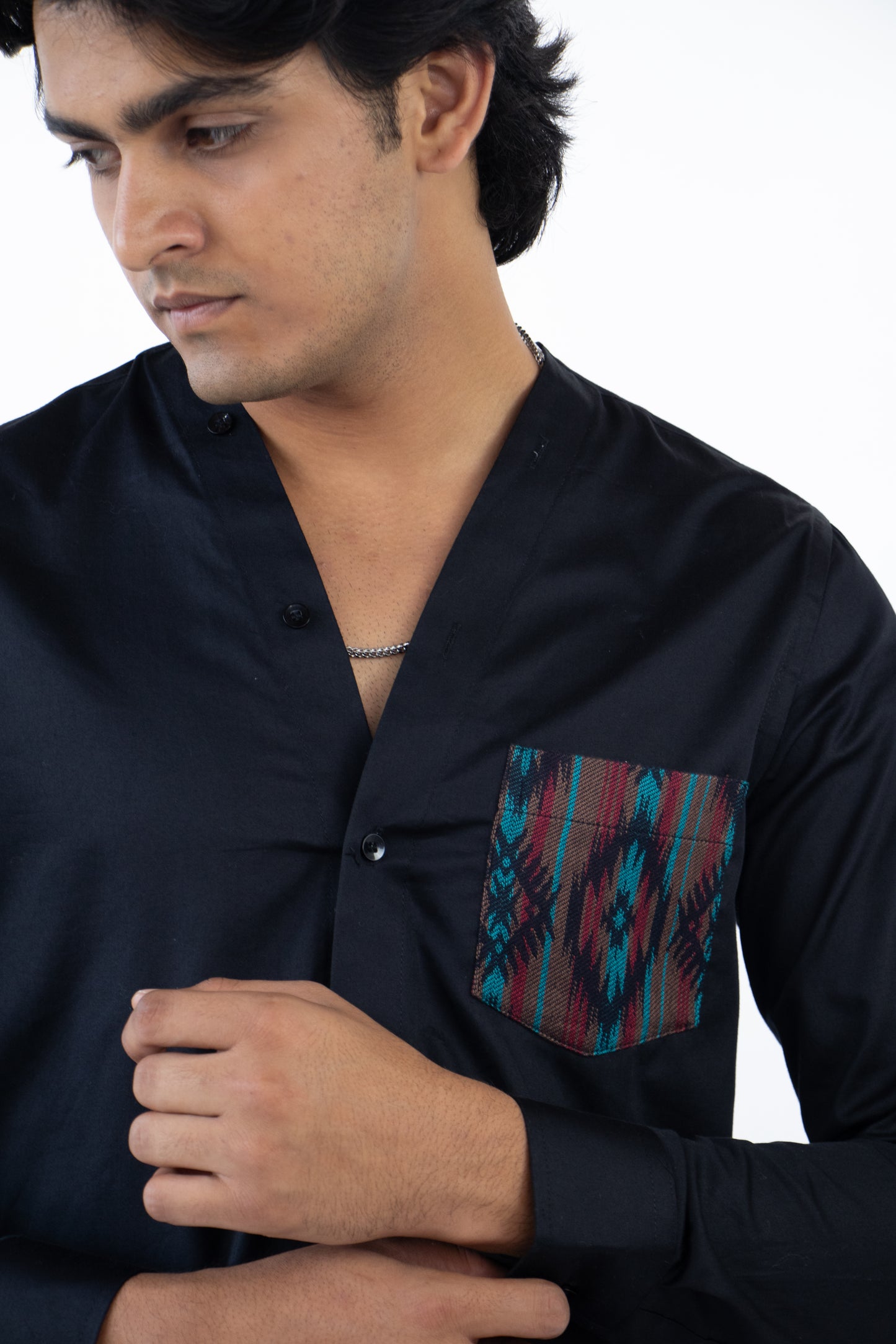 1 OF 5 PATCH DETAIL DESIGNER SHIRT