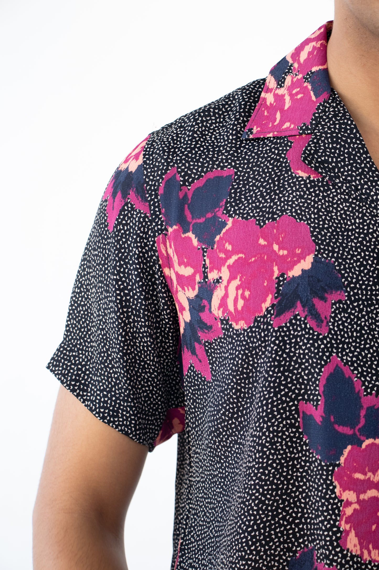 1 OF 3 BLACK FLORAL SHIRT