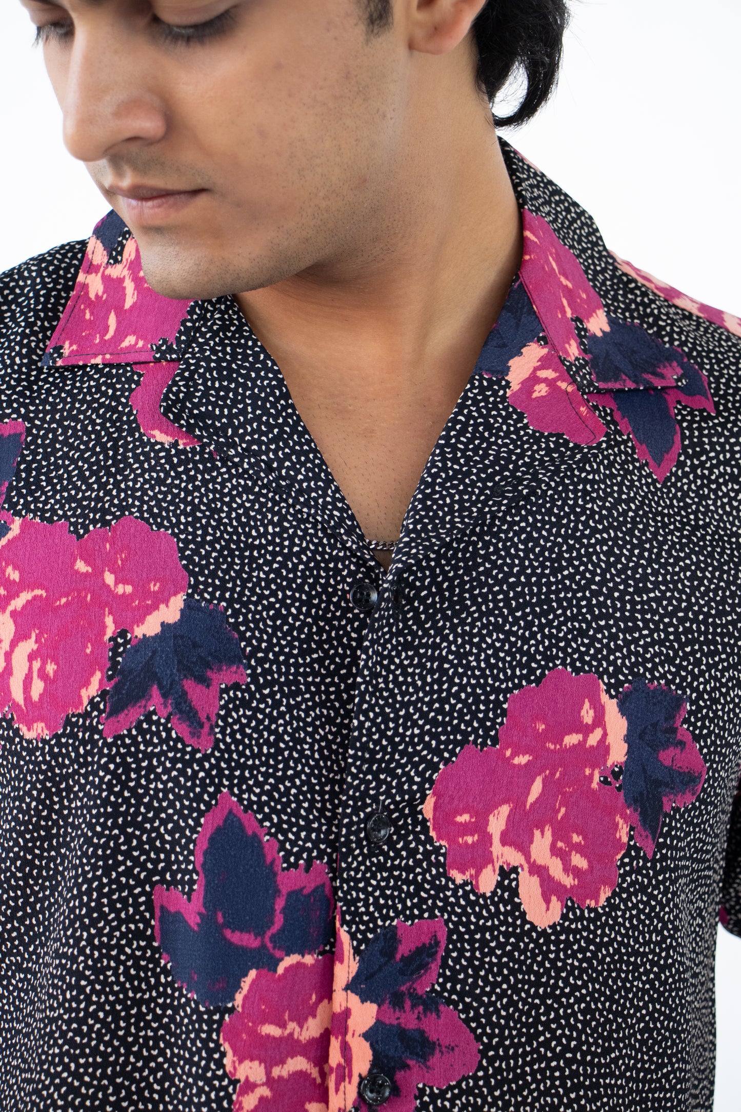 1 OF 3 BLACK FLORAL SHIRT