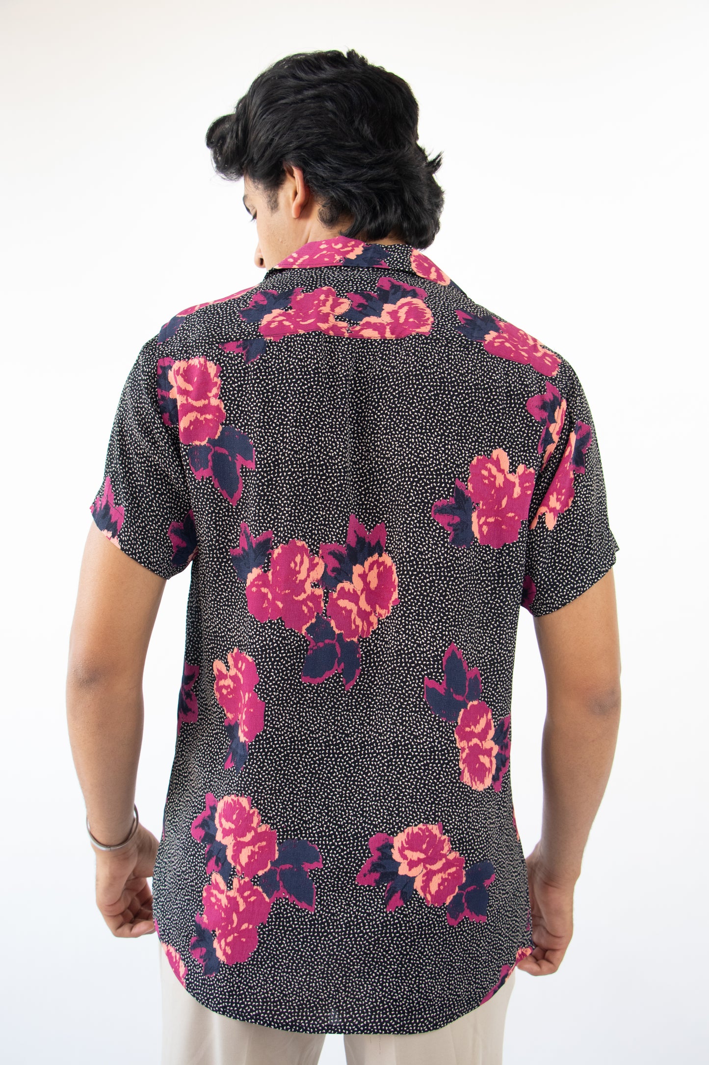 1 OF 3 BLACK FLORAL SHIRT